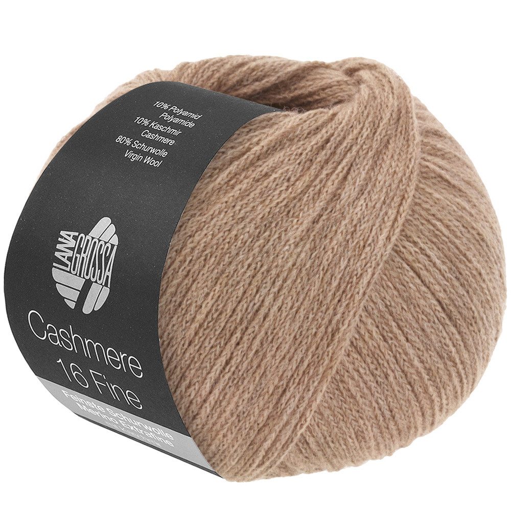 LANA GROSSA CASHMERE 16 FINE Häkelwolle, 320 m (feinste Schurwolle Merino Extrafine mit Kaschmir-Anteil), 50 g