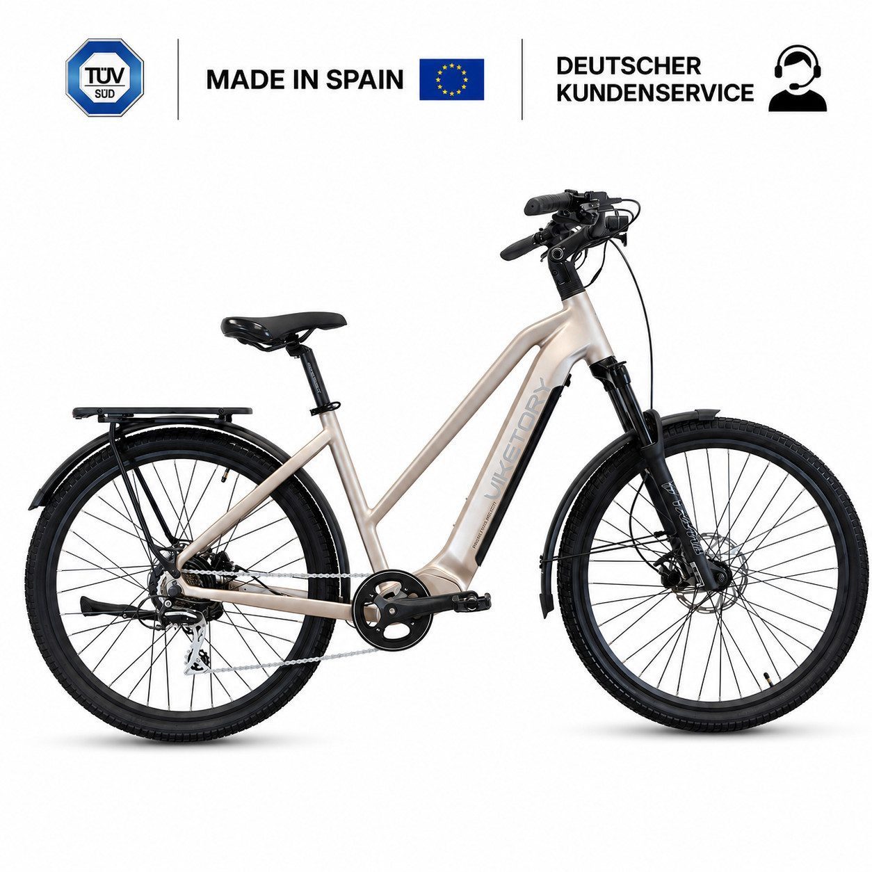 eWheel E-Bike Cityrad ARENOX Urban, 7 Gang SHIMANO ACERA Schaltwerk, Kettenschaltung, Heckmotor, (Packung)