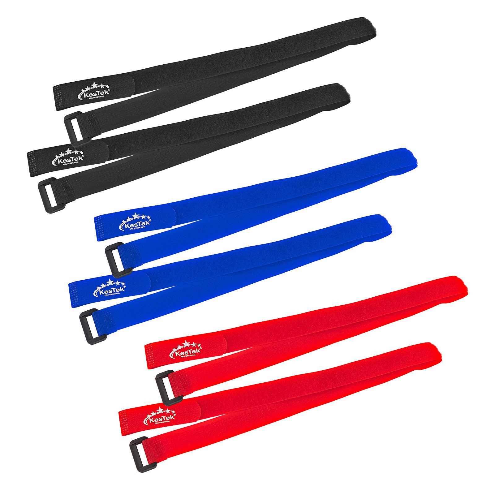 KesTek Kabelbinder Klettbandset 6 tlg. 600x20mm (6-St)