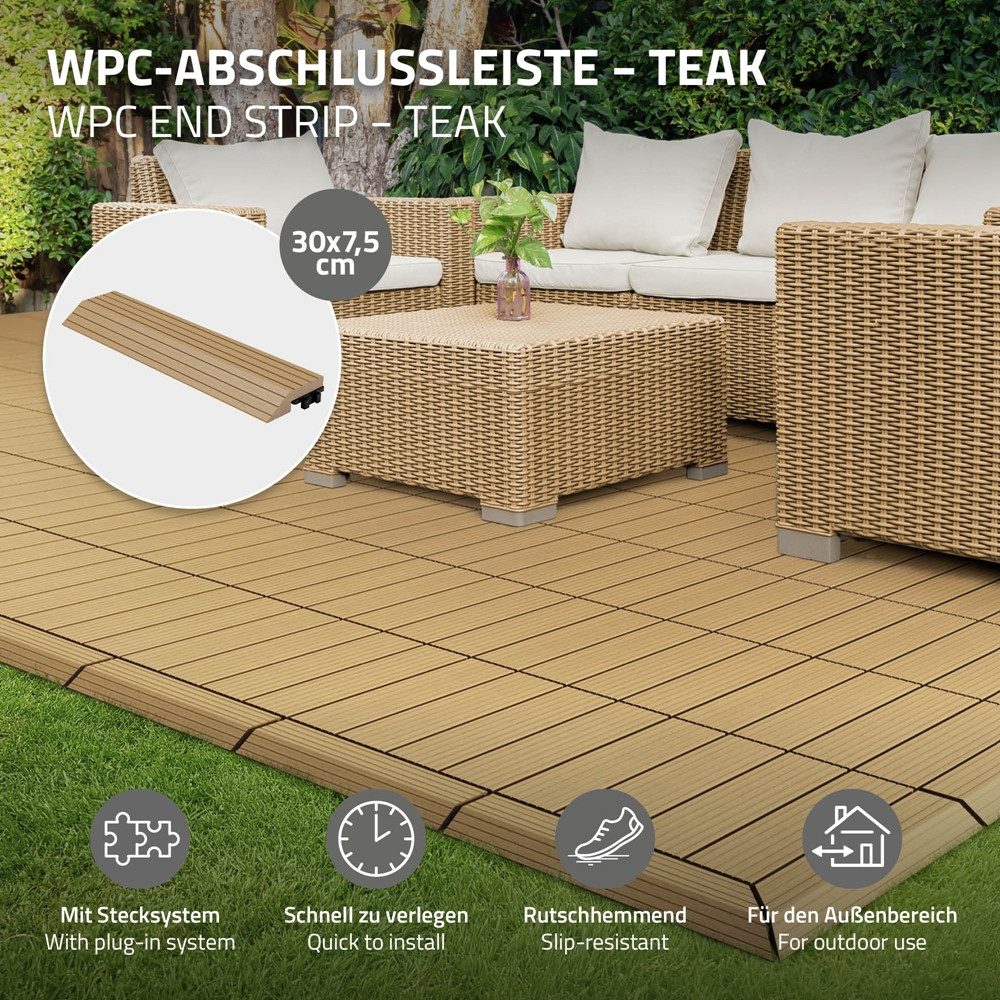 ML-DESIGN Terrassendielen WPC Abschlussleiste Abdeckleiste für günstig online kaufen