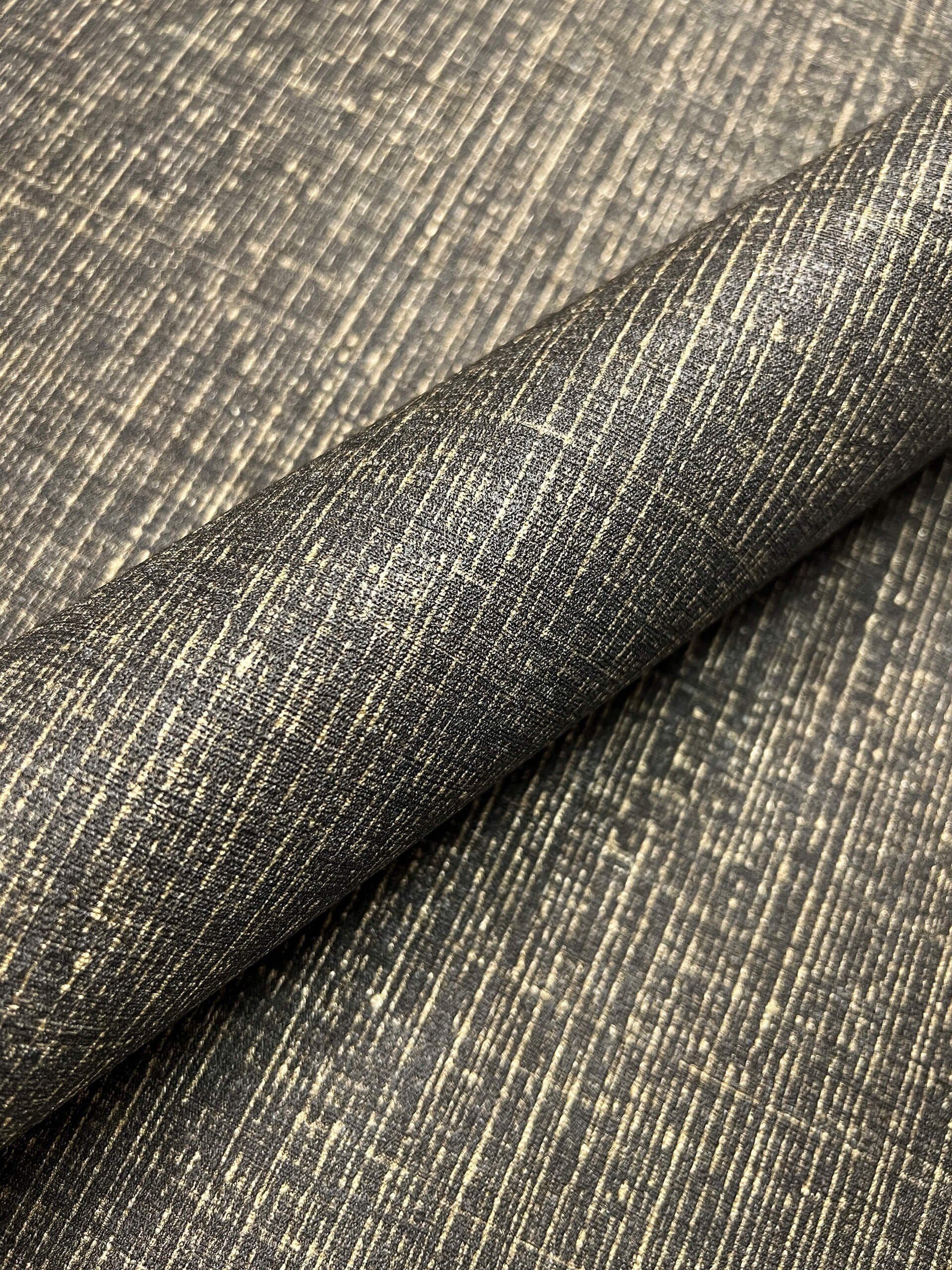 Newroom Vliestapete Miller Black Uni Tapete Unitapete Leicht Glänzend,Einfarbig,Textil, Schwarz Tapete Uni Leicht Glänzend - Unitapete Gold Anthrazit Modern Klassik Einfarbig Textil für Wohnzimmer Schlafzimmer Flur, modern