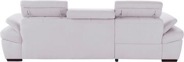 exxpo - sofa fashion Ecksofa Salerno, inkl. Kopf- und Armteilverstellung, wahlweise mit Bettfunktion, L-Form