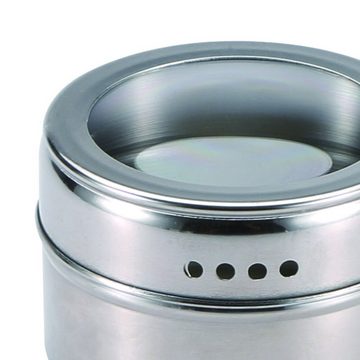 Bergner Gewürzbehälter Masterpro Gewürzdosen-Set magnetisch BGMP-6101, (10-tlg), Gewürzbehälter, Edelstahl, Vorratsbehälter für Gewürze, magnetisch