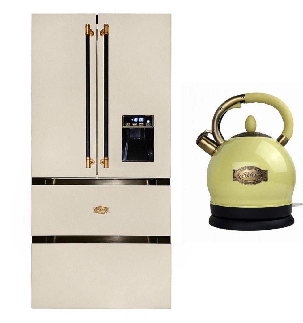 Kaiser Küchengeräte Side-by-Side Retro Kühlschrank, Side-by-Side Kühl Gefrier Kombi, No Frost 506 L KS 80425 ElfEm, 183 cm hoch, 83.6 cm breit, Retro Kühlschrank, Side-by-Side Kühl Gefrier Kombi, No Frost 506 L