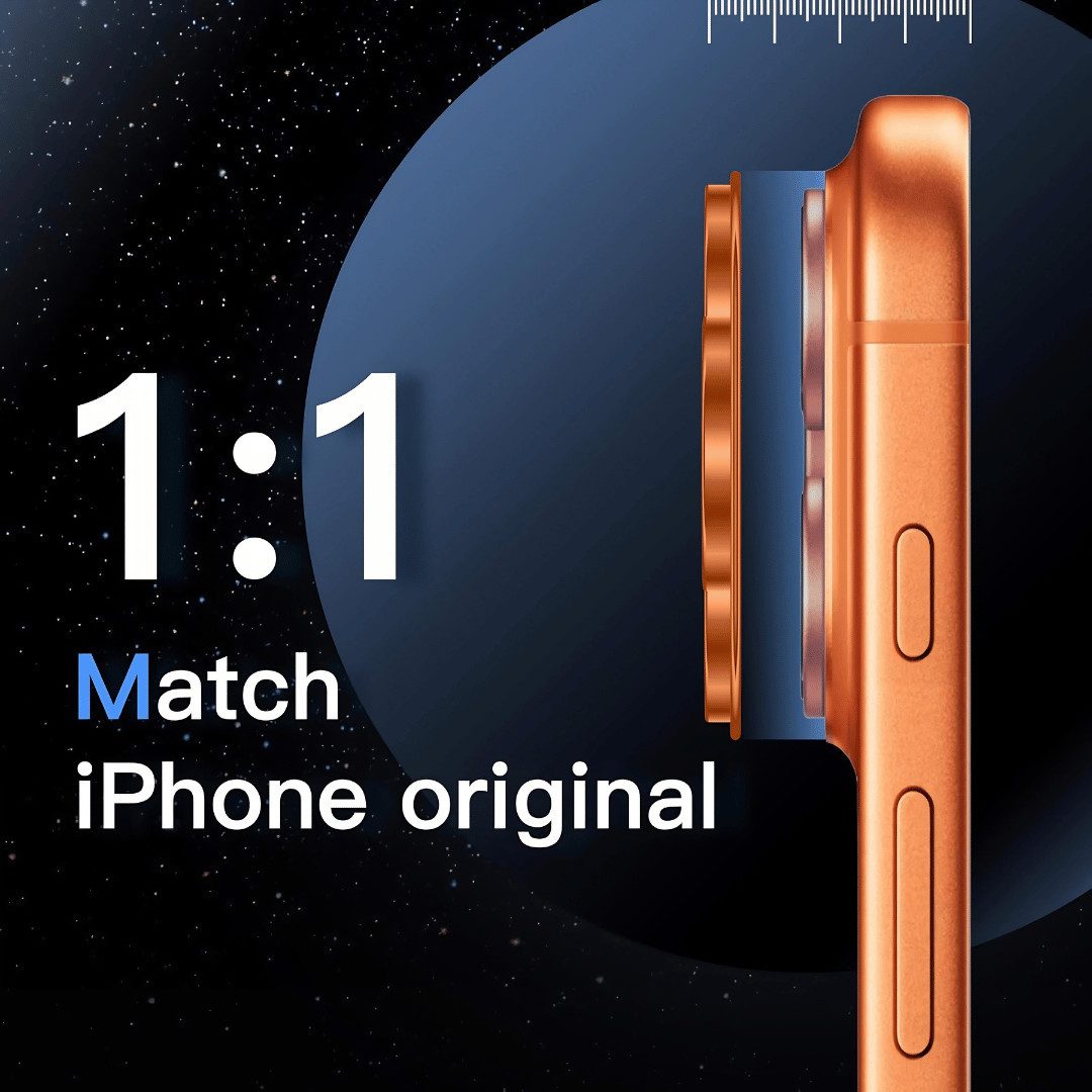 SmartUP Kameraschutzglas für iPhone 17 Pro Max Titan Metall Kameraglas Panzerglas Panzerfolie für iPhone 17 Pro Max, Titan Kameraglas – Bild 5 von 5