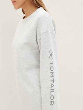 TOM TAILOR Sweatshirt Oversized Langarmshirt mit Logo-Print
