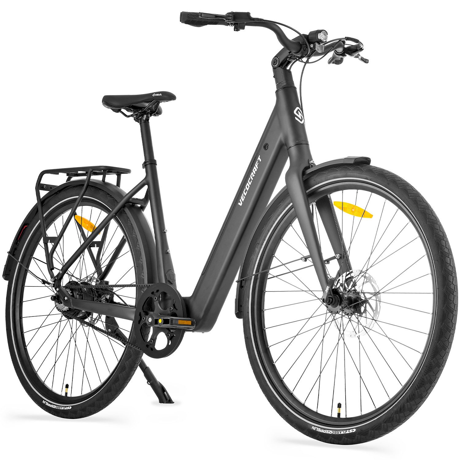 VECOCRAFT E-Bike Cityrad 28'' LUNA 1.0 Drehmomentsensor, 36V 10AH, Elektrofahrrad 60-100 km, Heckmotor, 360 Wh, E-Cityrad,Gates Riemenantrieb, Pedelec, ebike für Damen und Herren