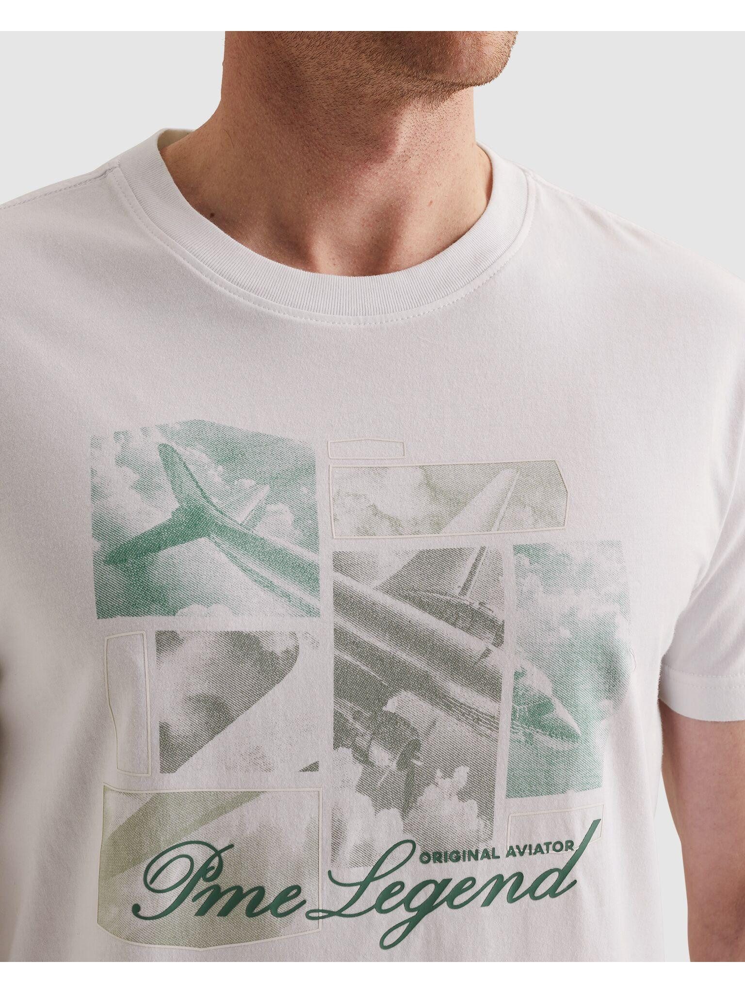 PME LEGEND T-Shirt Short sleeve r-neck single jersey fotoprint mit Logo Print