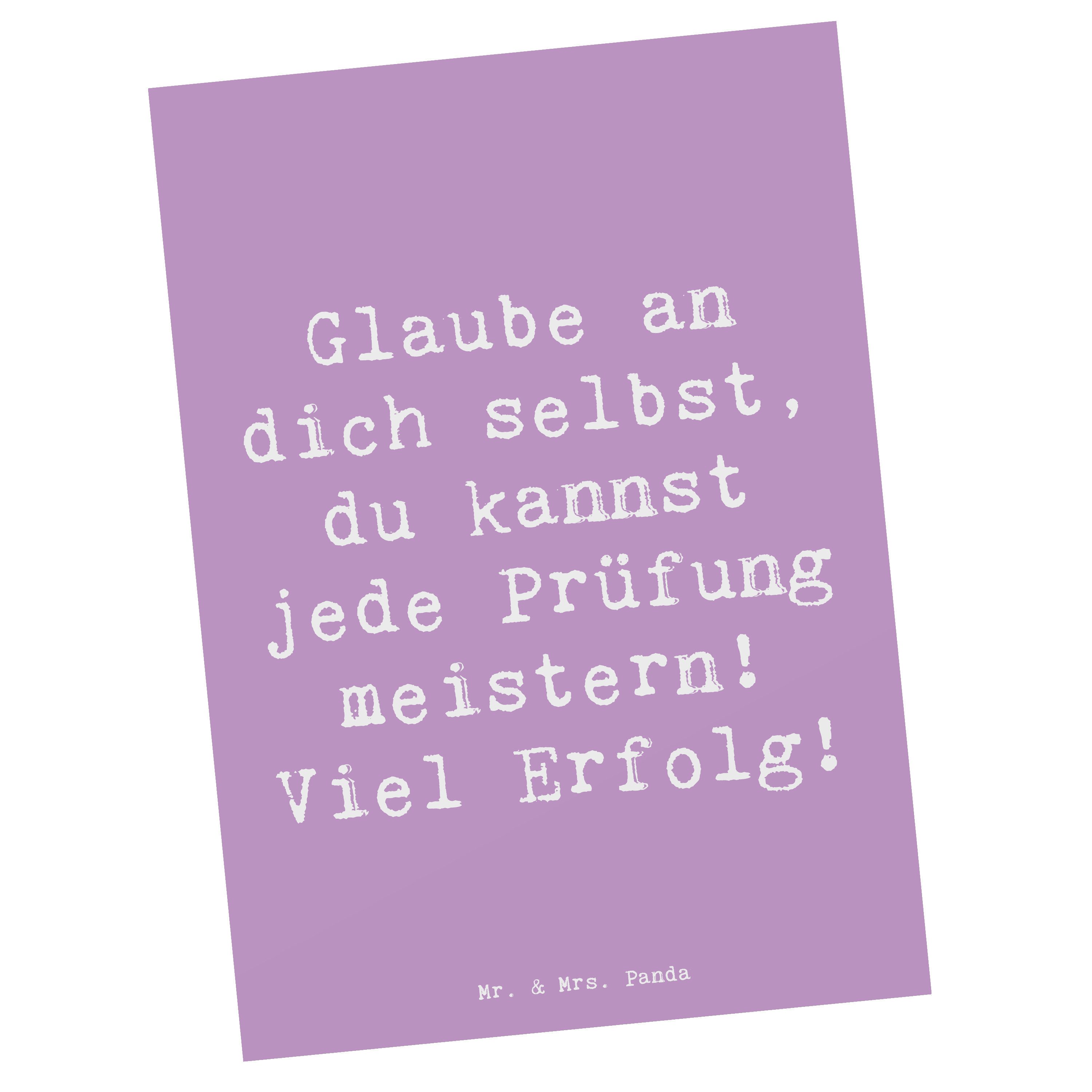 Postkarte Prüfungen bestehen - Lavendeltraum - Geschenk, Motivation, Ansichtska