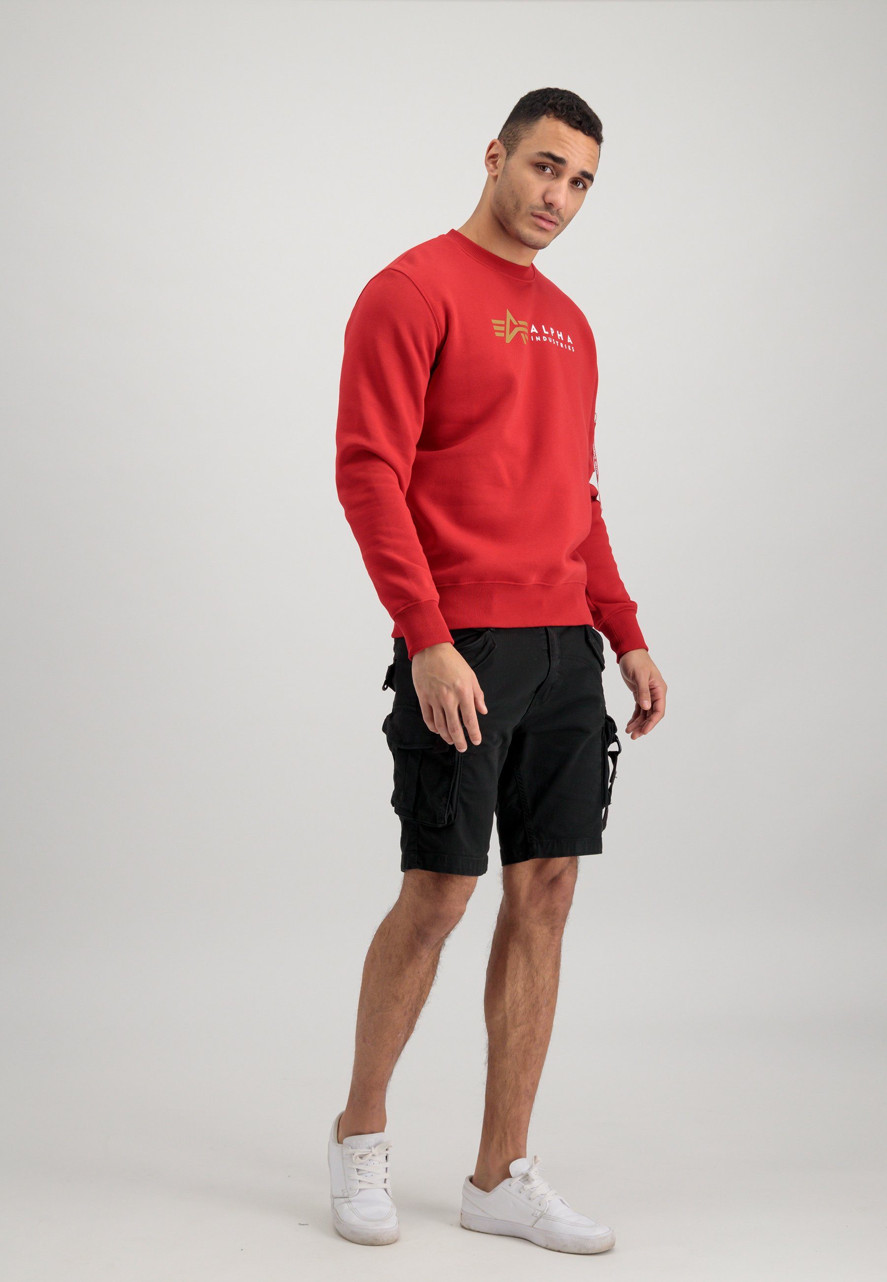 red - Industries Sweatshirts Alpha Men Industries Sweater Label Alpha Sweater Alpha