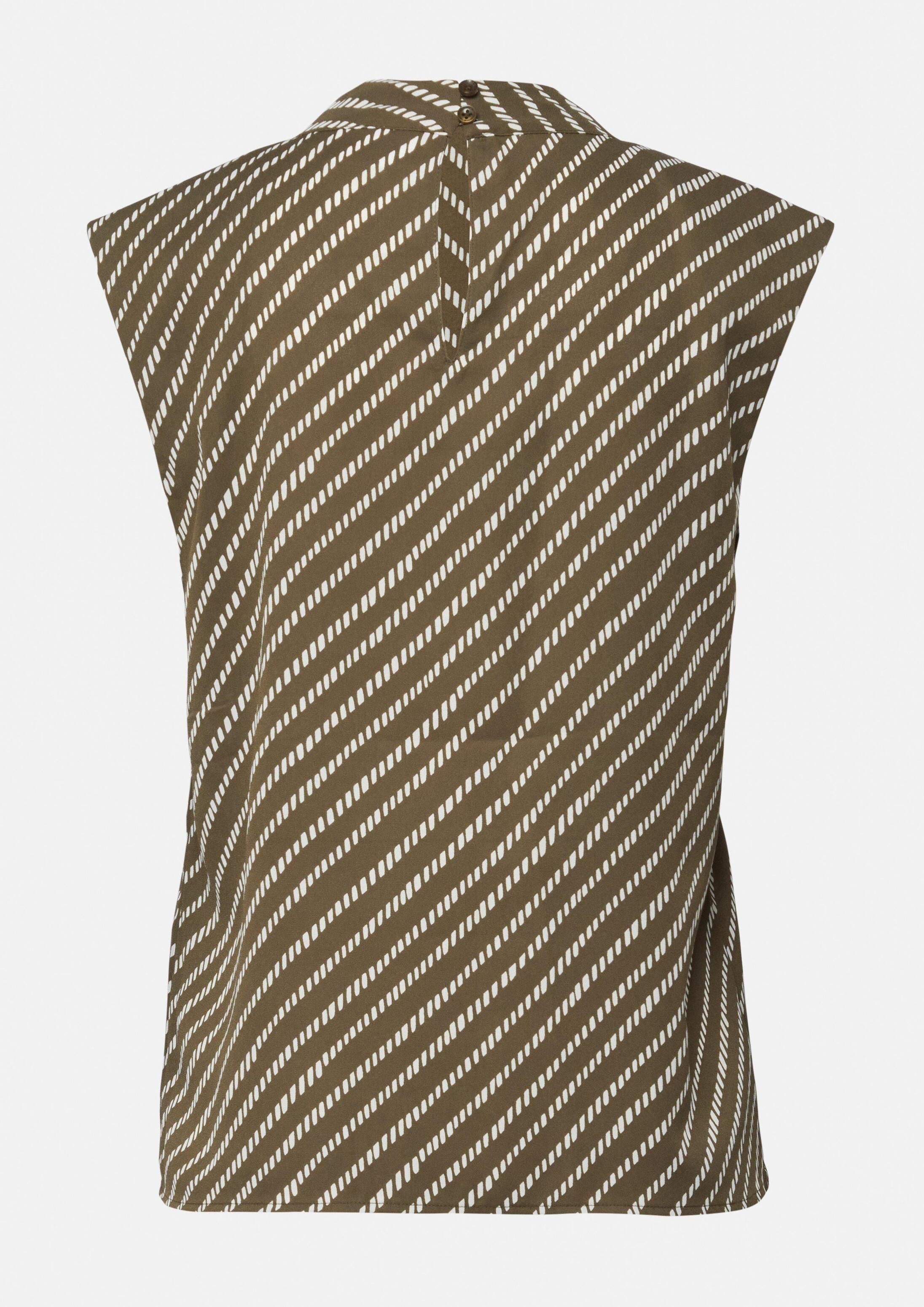 comma Blusentop Bluse Chiffon-Bluse mit subtilem Schulterpolster