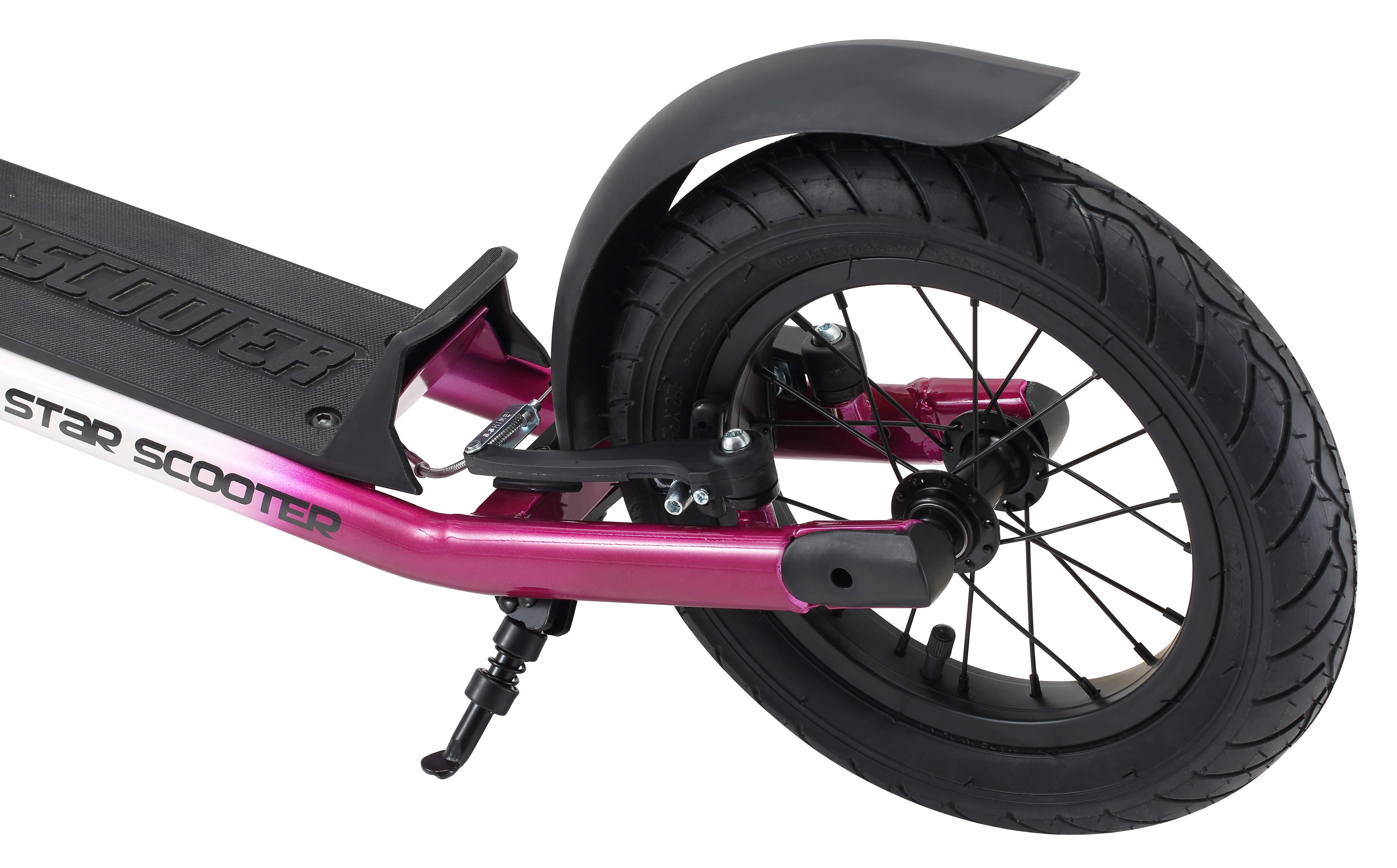Star-Scooter Cityroller 12 Zoll, ab 8 Jahre, Kinder City Roller ab 124 cm, Jungen, Mädchen, Höhenverstellbar, Seitenständer