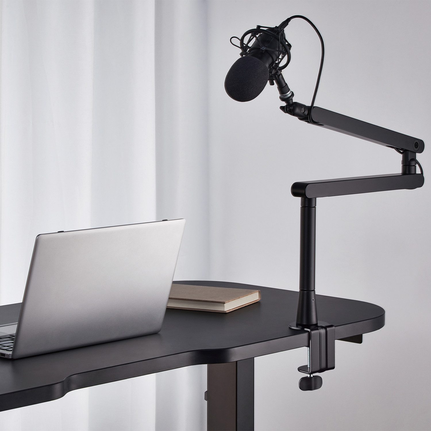 Maclean Mikrofonständer MC-971, Universeller Mikrofonständer für den Schreibtisch