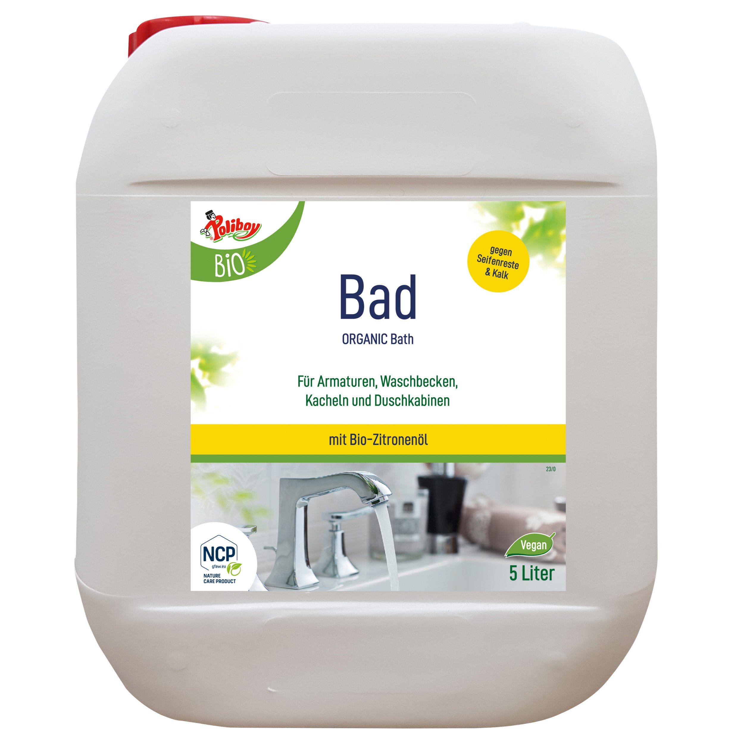 poliboy - 5 Liter - Bio Badreiniger (zum einfachen Reinigen des Badezimmers geeignet - Made in Germany)
