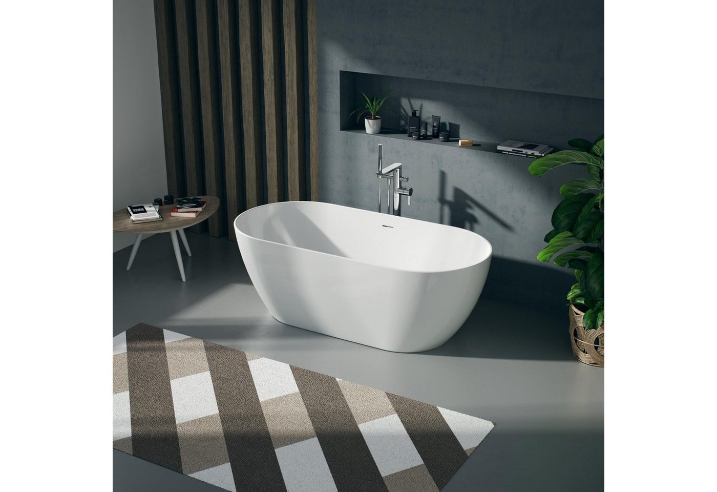 Thumbnail - Duravit Badewanne DURAVIT DuraKanto Oval Badewanne 1600x750 mm 2 Rückenschräge