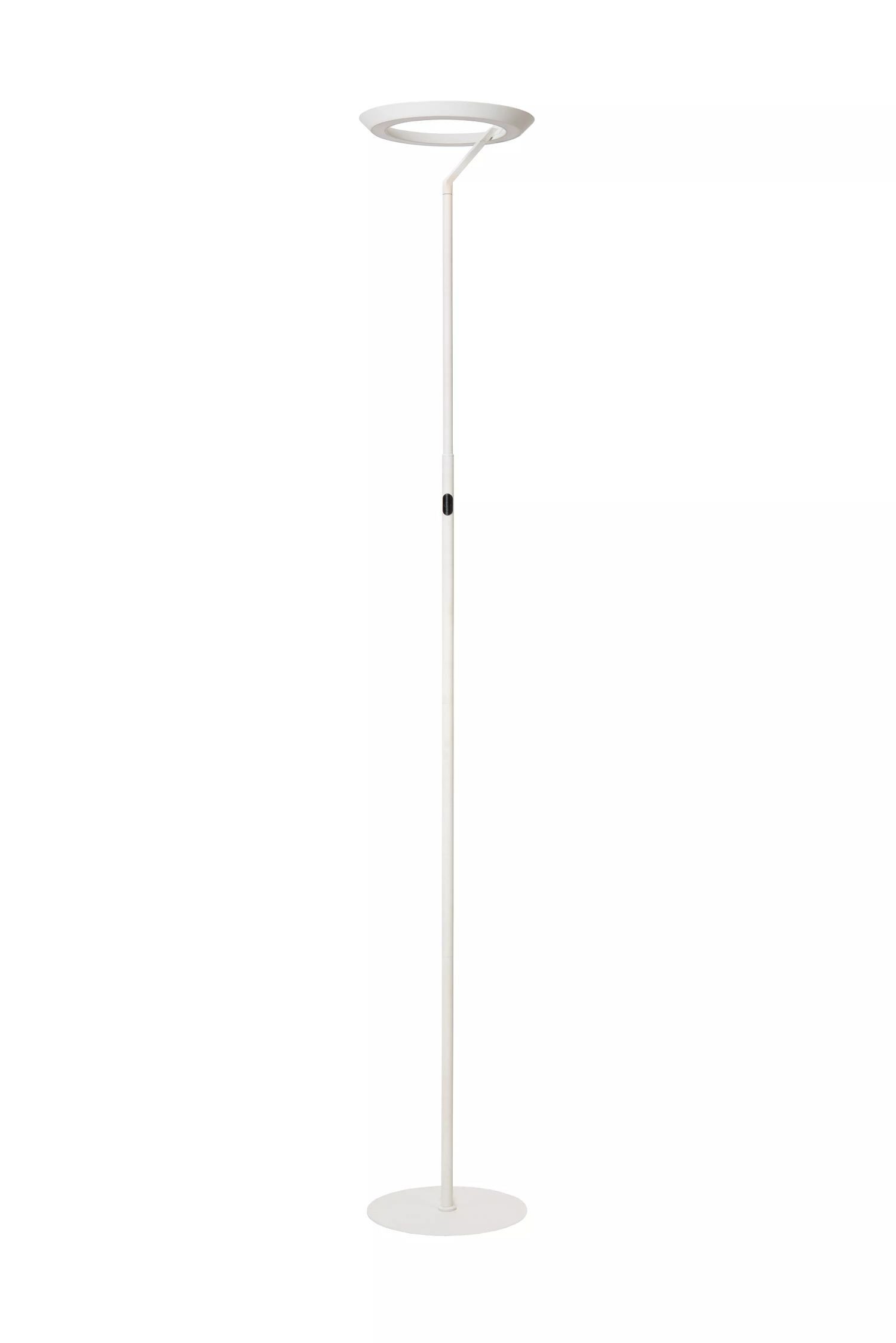 Licht-Erlebnisse Stehlampe BEXI, LED fest integriert, Warmweiß, LED Metall mit Dimmer 174 cm Weiß rund 2700 K warmweiß 927-1400 lm