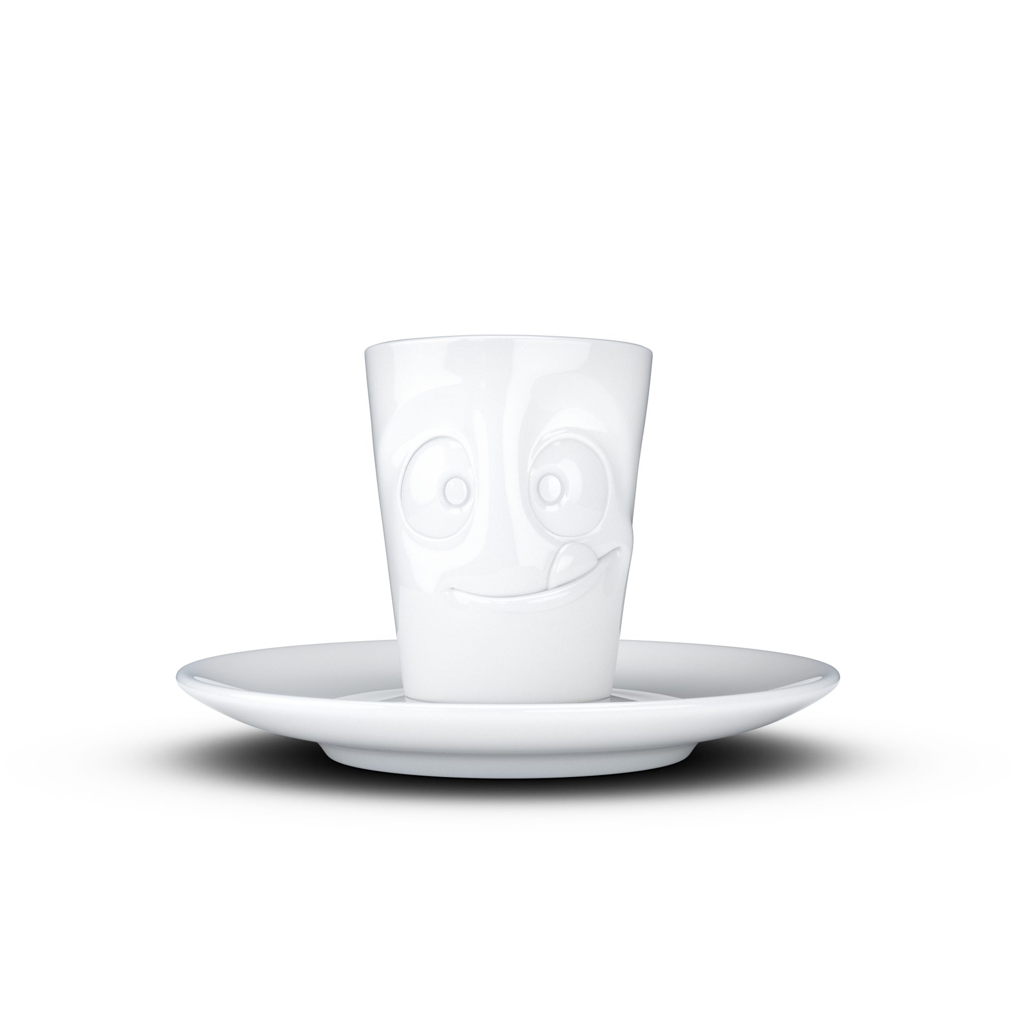 FIFTYEIGHT PRODUCTS Espressotasse Espresso Mug mit Henkel 80ml - Lecker, Porzellan