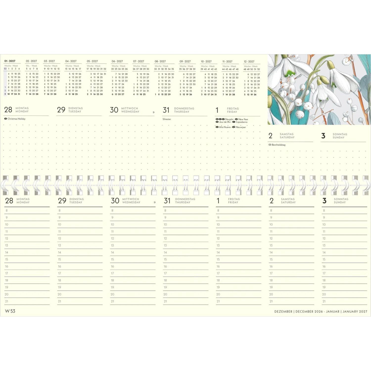 Querkalender Floral 2027