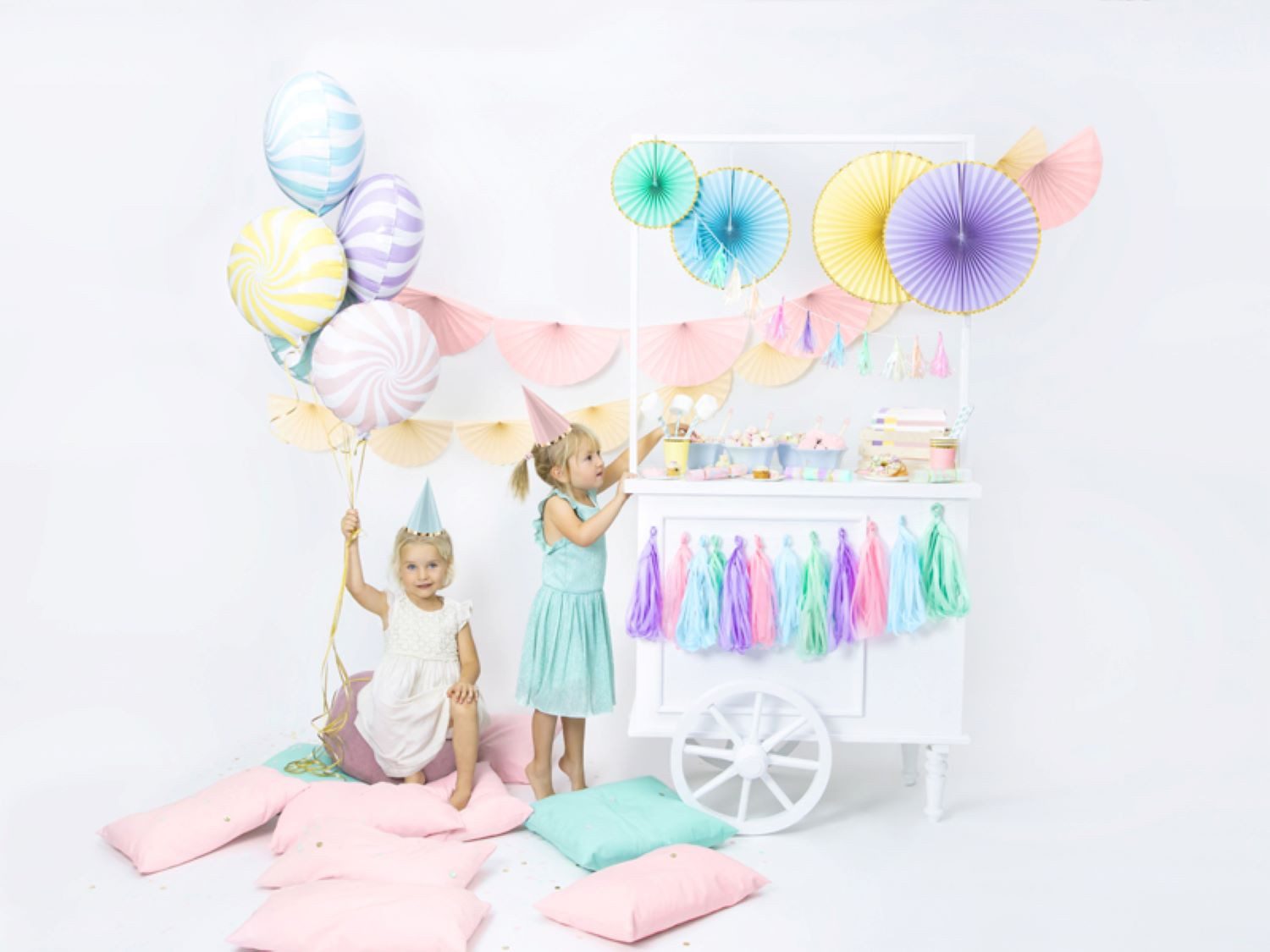 partydeco Kostüm PartyHut Pastell Mix 6Stk.