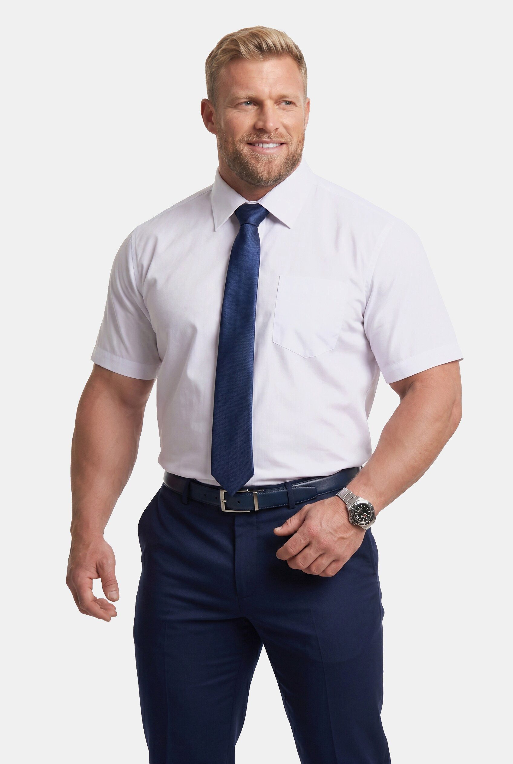 Men Plus Kurzarmhemd Businesshemd Halbarm EasyCare Vario-Kragen. € 39,99