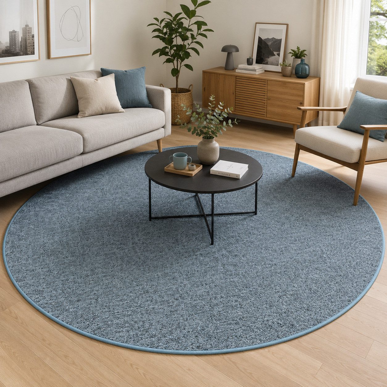 Snapstyle Schlingenteppich Schlingen Designer Teppich Niva Rund, Höhe: 8 mm