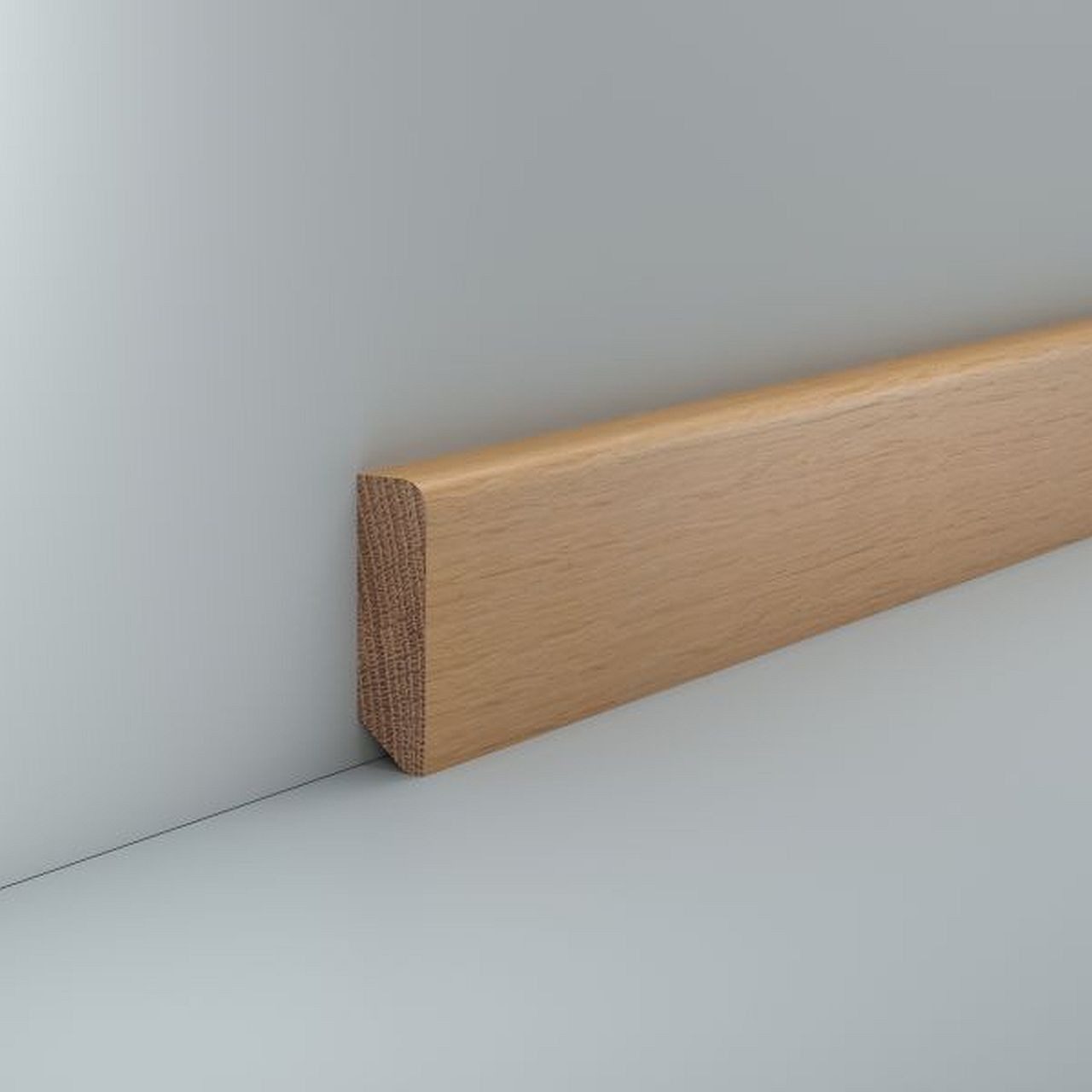 Südbrock Sockelleiste Sockelleiste Eiche 13 x 58 Massivholz Unbehandelt Fußleiste, L: 240 cm, H: 5.8 cm, 1-St.