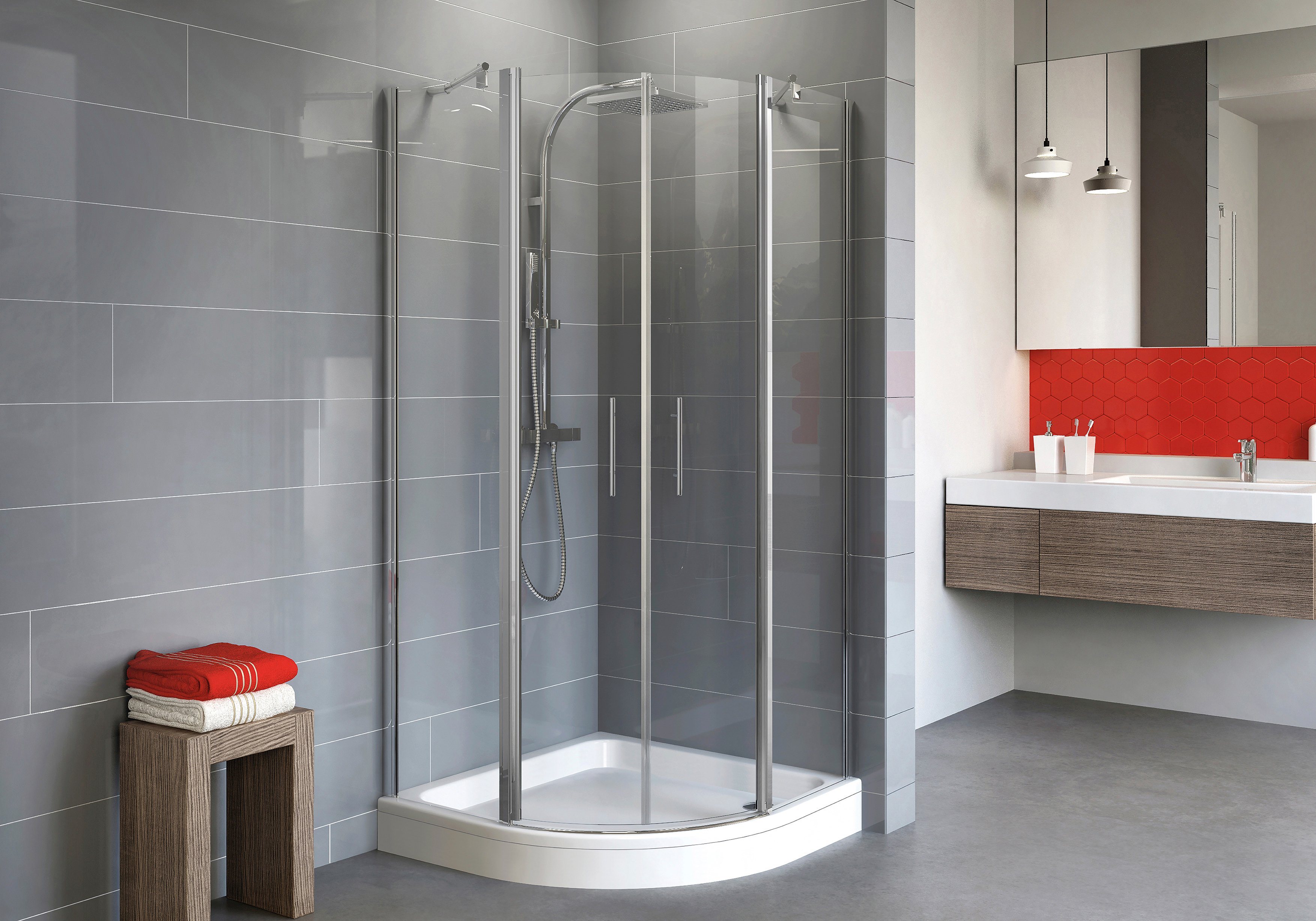 Runddusche »Alexa Style 2.0«, inklusive Duschwanne, 80 x 80 cm Runddusche »Alexa Style 2.0«, inklusive Duschwanne, 80 x 80 cm