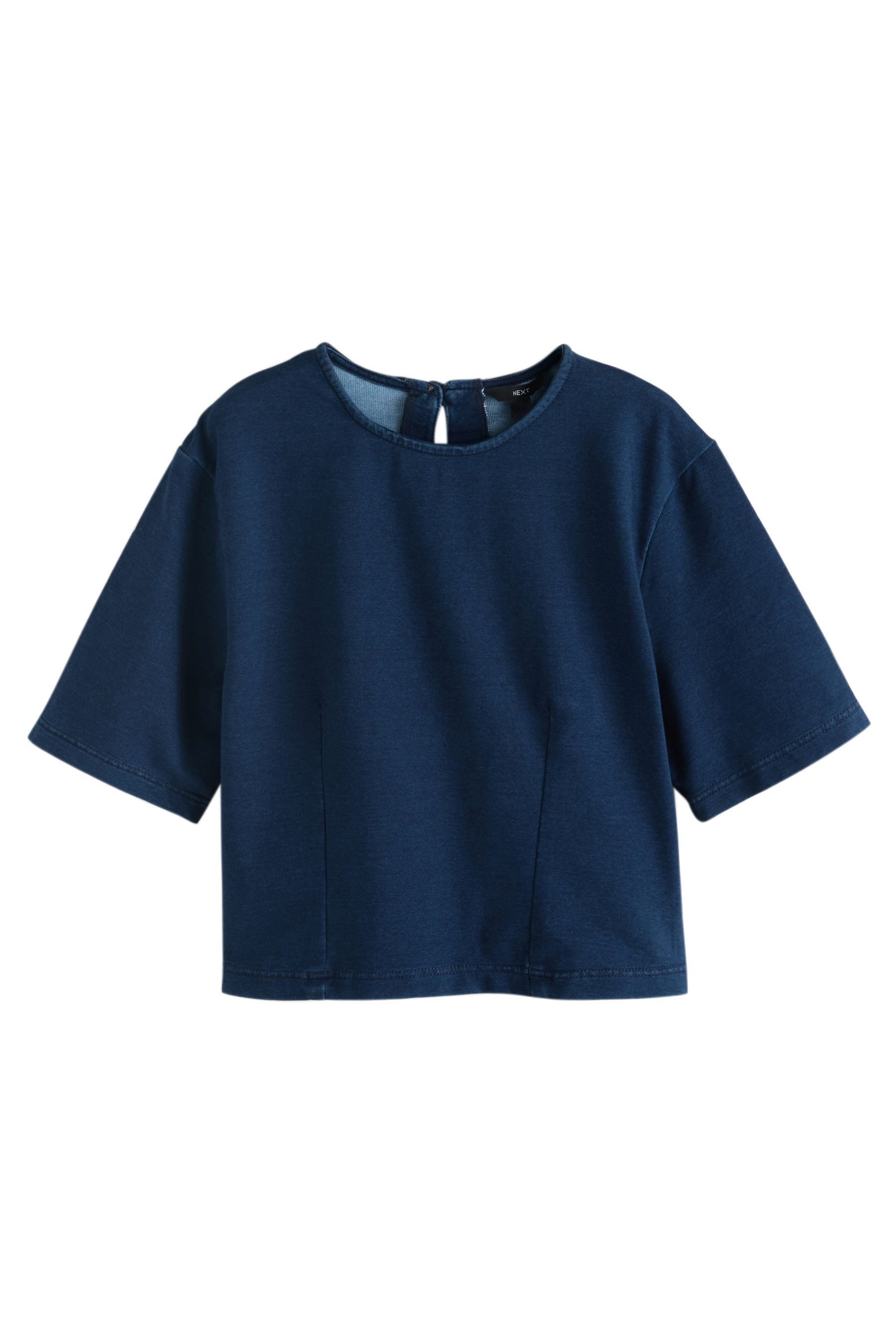 Next T-Shirt Kurzärmeliges Denim-T-Shirt aus Jersey (1-tlg) günstig online kaufen