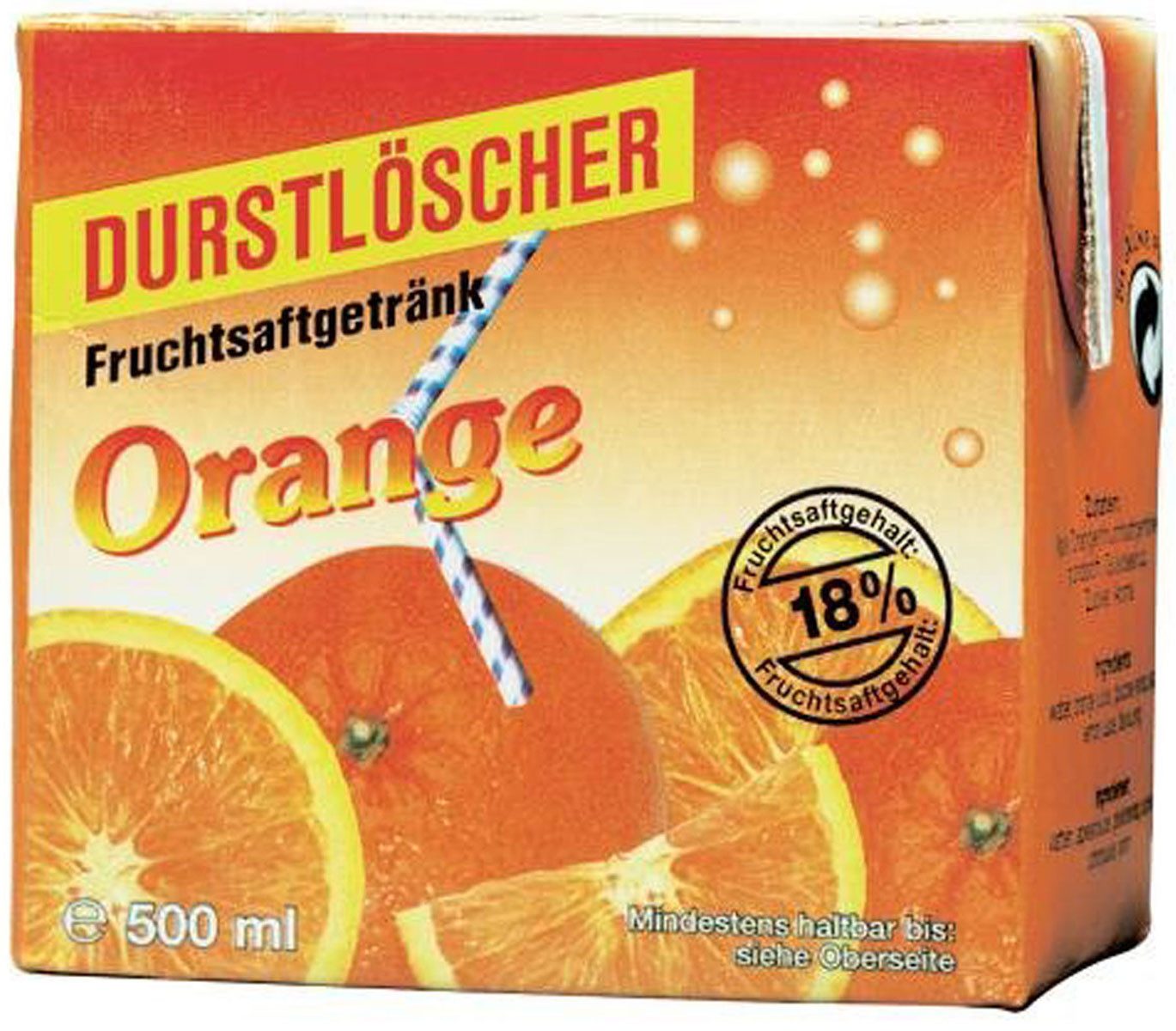 DURSTLOESCHER Softgetränk, Durstlöscher Orange Fruchtsafterfrischungsgetränk 500ml 12er Pack