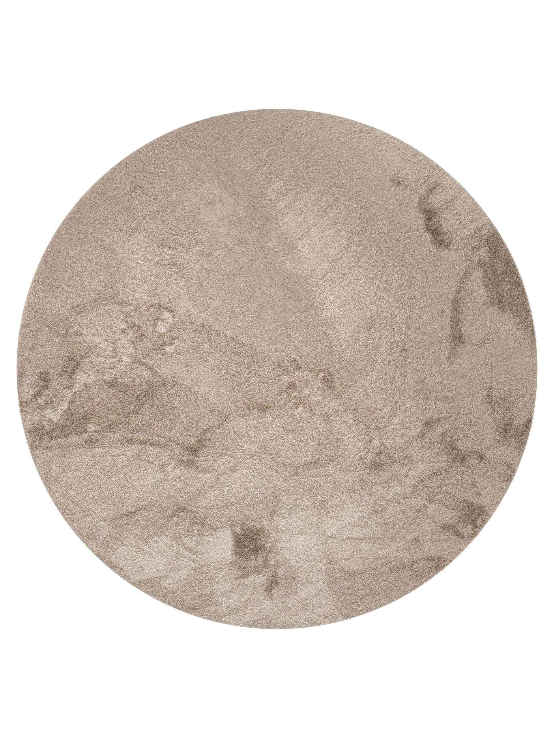 benuta Fellteppich Dave, rund, Höhe: 31 mm, Teppich Wohnzimmer, Schlafzimme günstig online kaufen