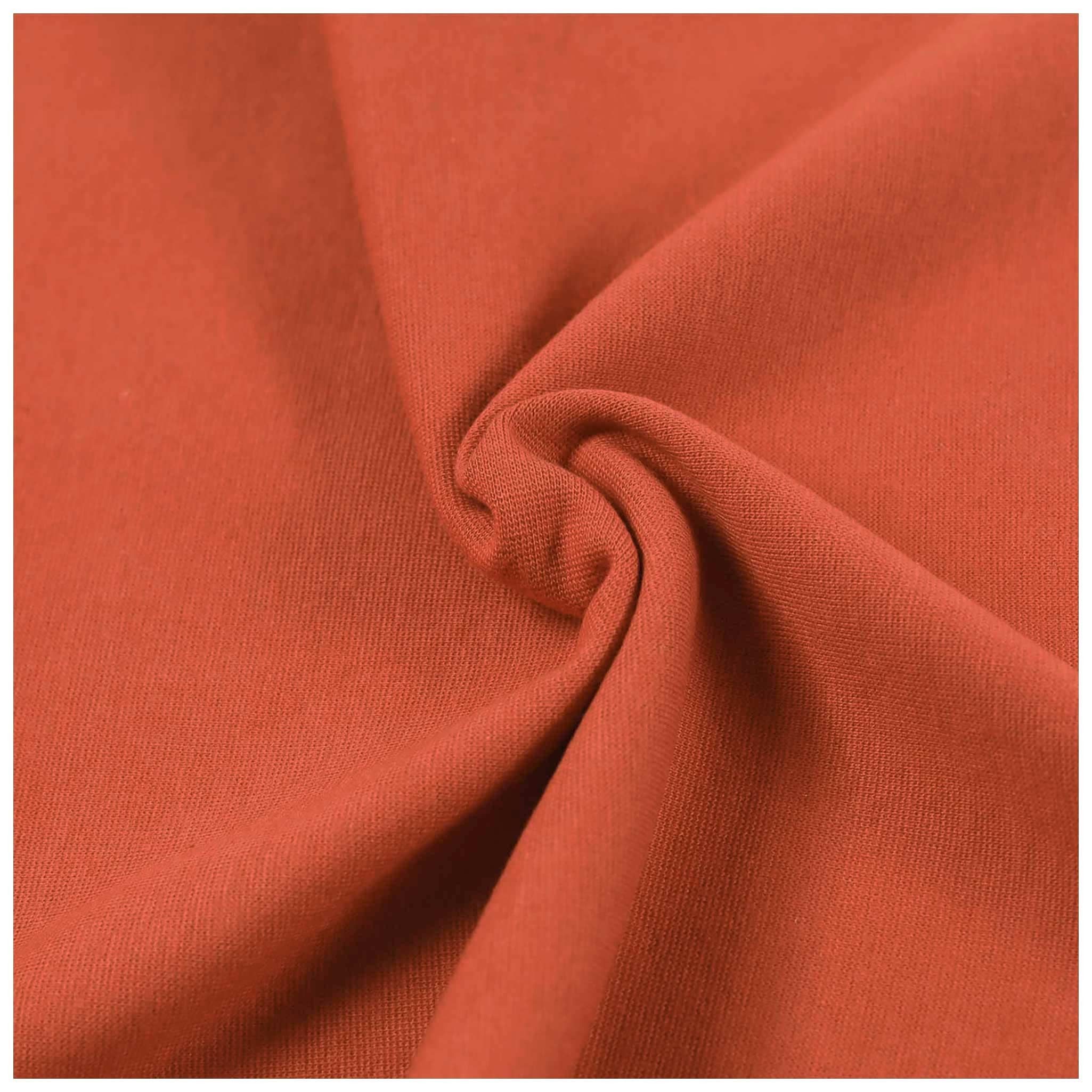 maDDma Stoff 1m Bündchenstoff Schlauchware 35(70)cm breit Meterware Jersey, terracotta