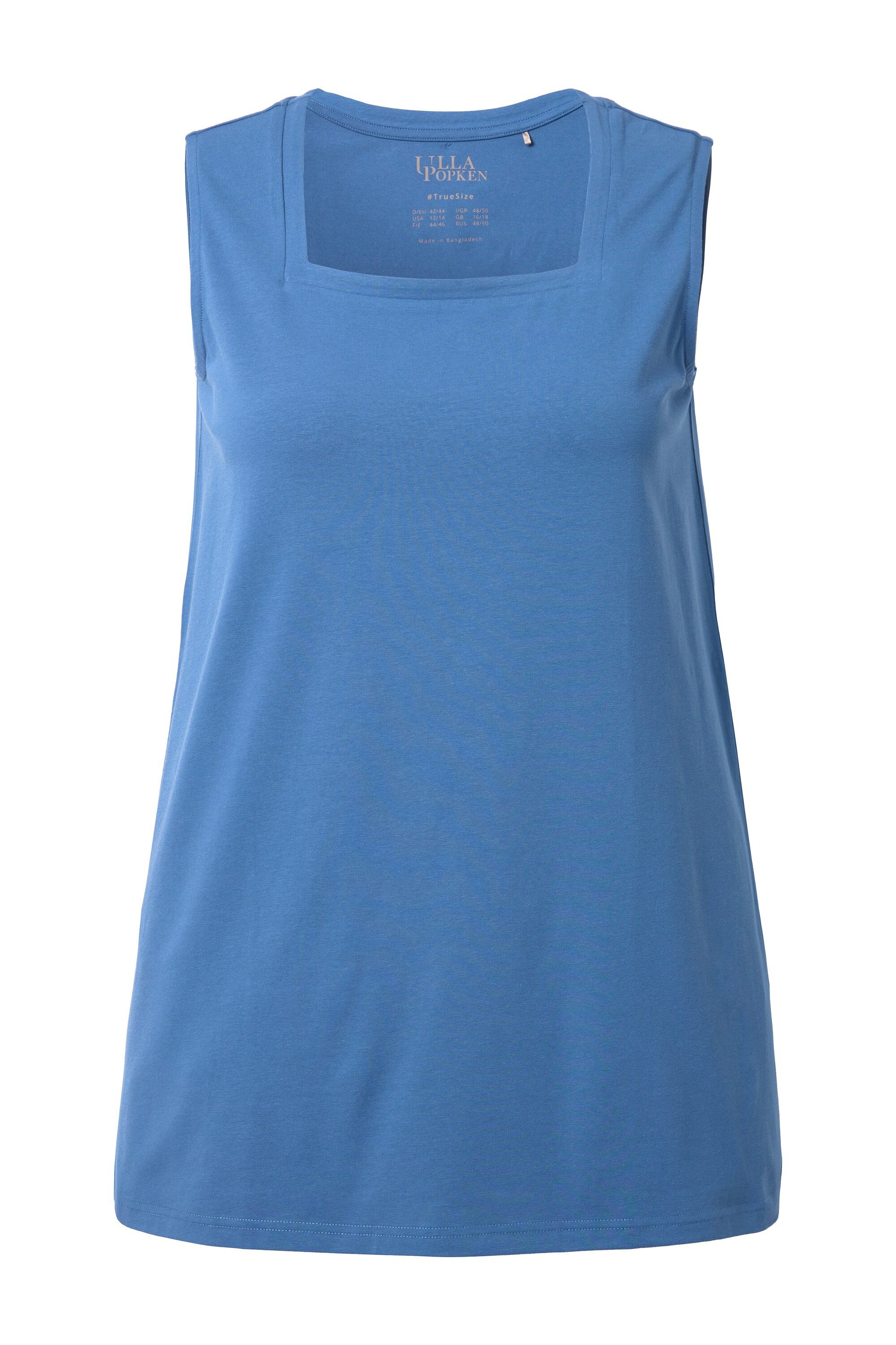 Ulla Popken Longshirt Longtop Classic Fit Carré-Ausschnitt ärmellos günstig online kaufen