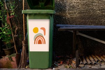 MuchoWow Wandsticker Sonne - Pastell - Sommer (1 St), Mülleimer-aufkleber, Mülltonne, Sticker, Container, Abfalbehälter