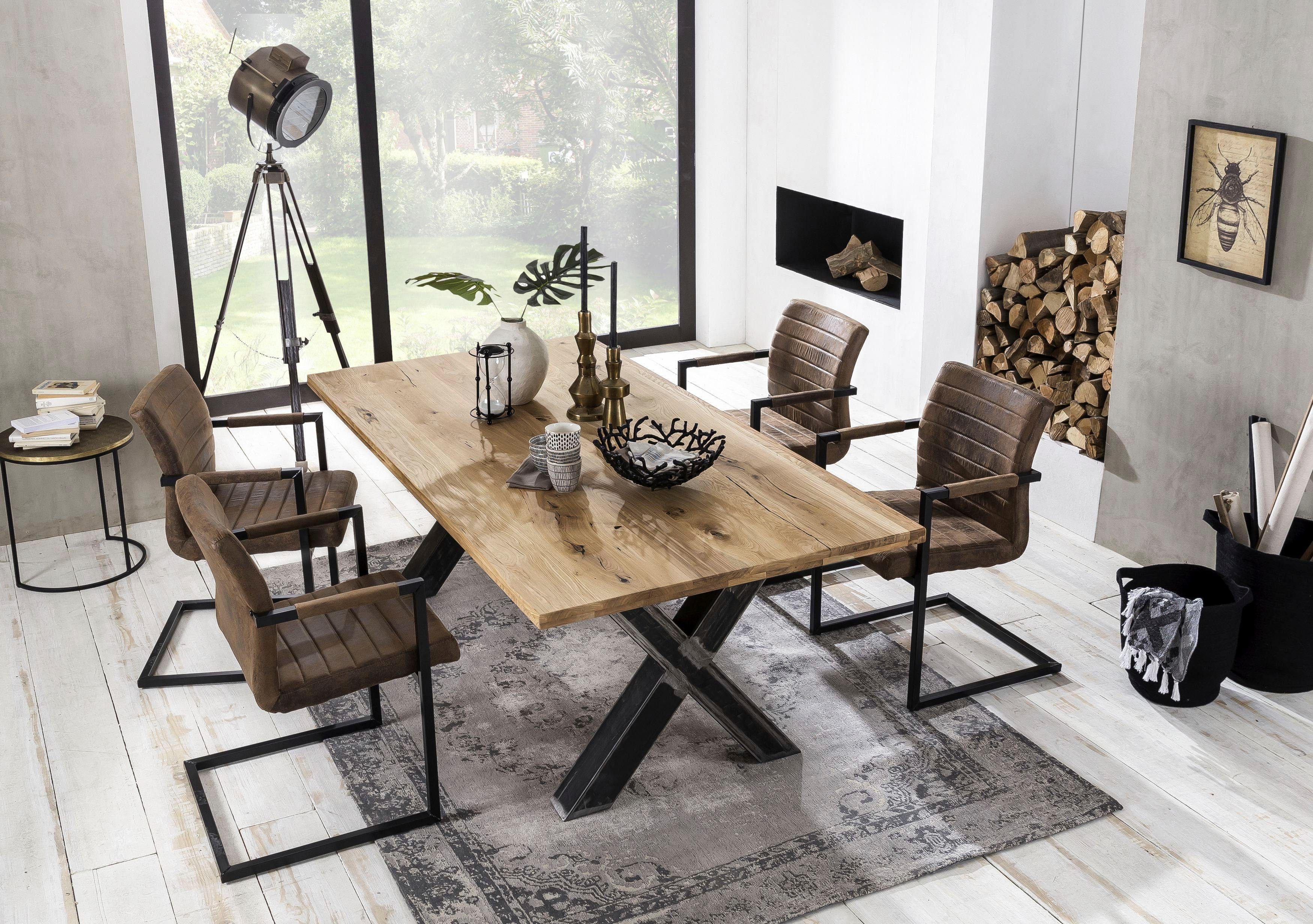 SIT Esstisch Tables, mit Platte aus Wildeiche natur