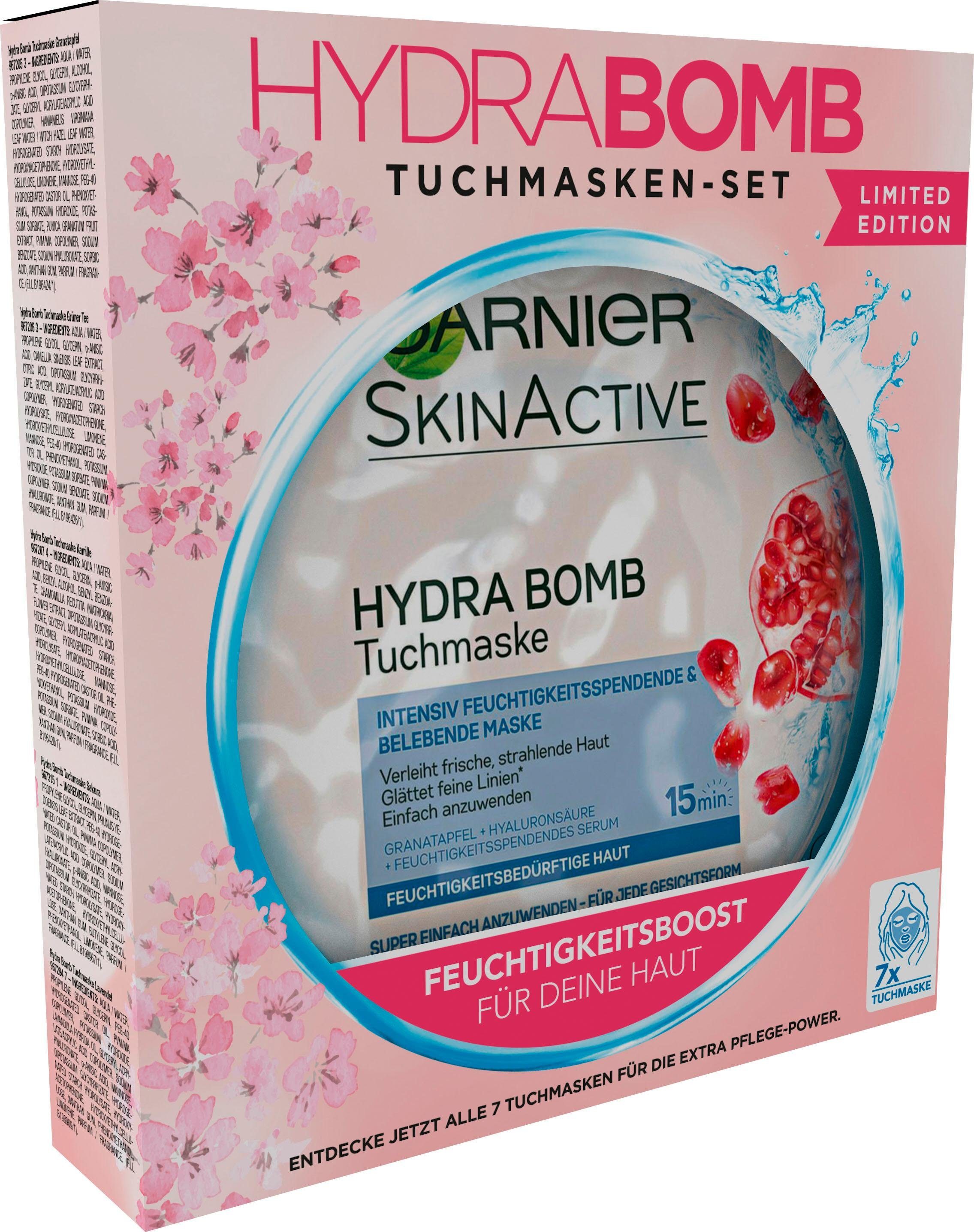 GARNIER Gesichtsmasken-Set »Skin Active Hydra Bomb Tuchmasken« Set, 7-tlg.  online kaufen | OTTO