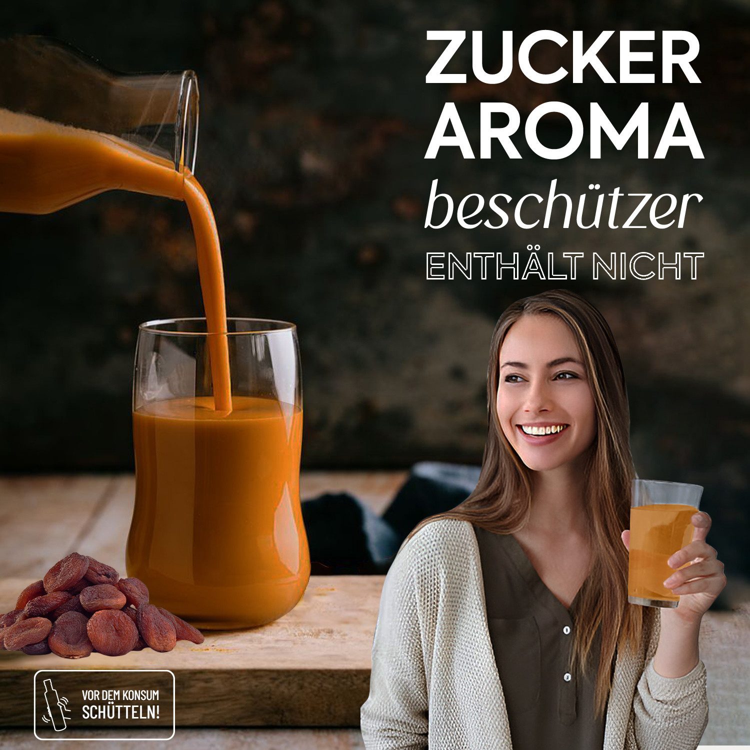 Zühre Ana® Sirup Schwarzes Aprikosenextrakt – Natürliche Essenz aus schwarzen Aprikosen, Schwarzes Aprikosenextrakt – Reich an Vitamin A, C und E