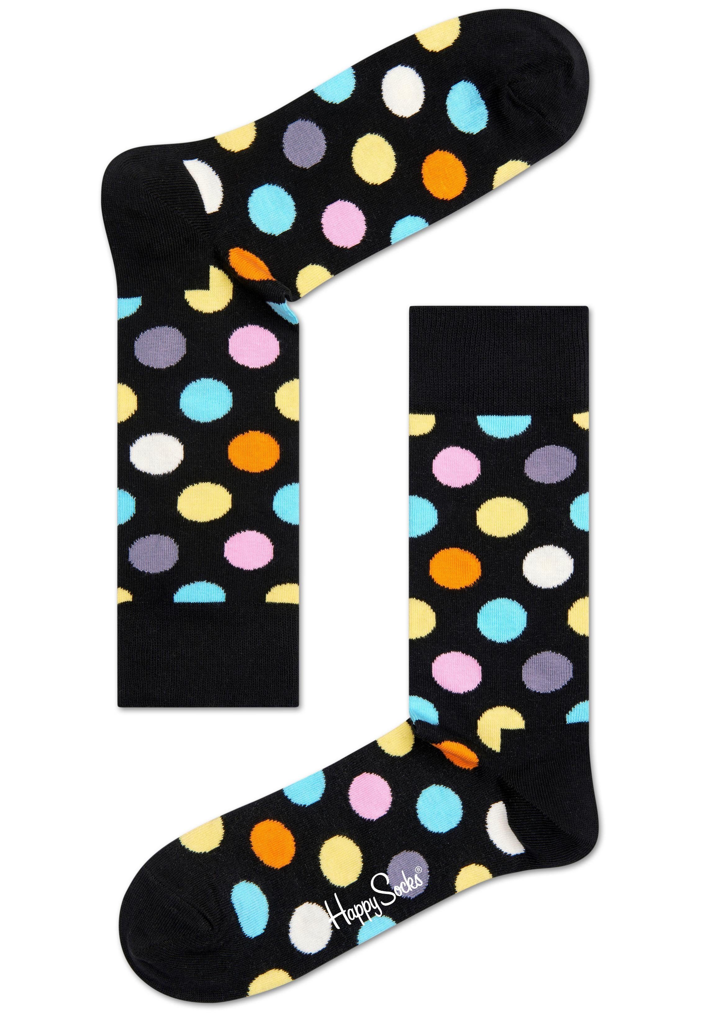Wäsche/Bademode Socken Happy Socks Socken Big Dot mit buntem Punktemuster