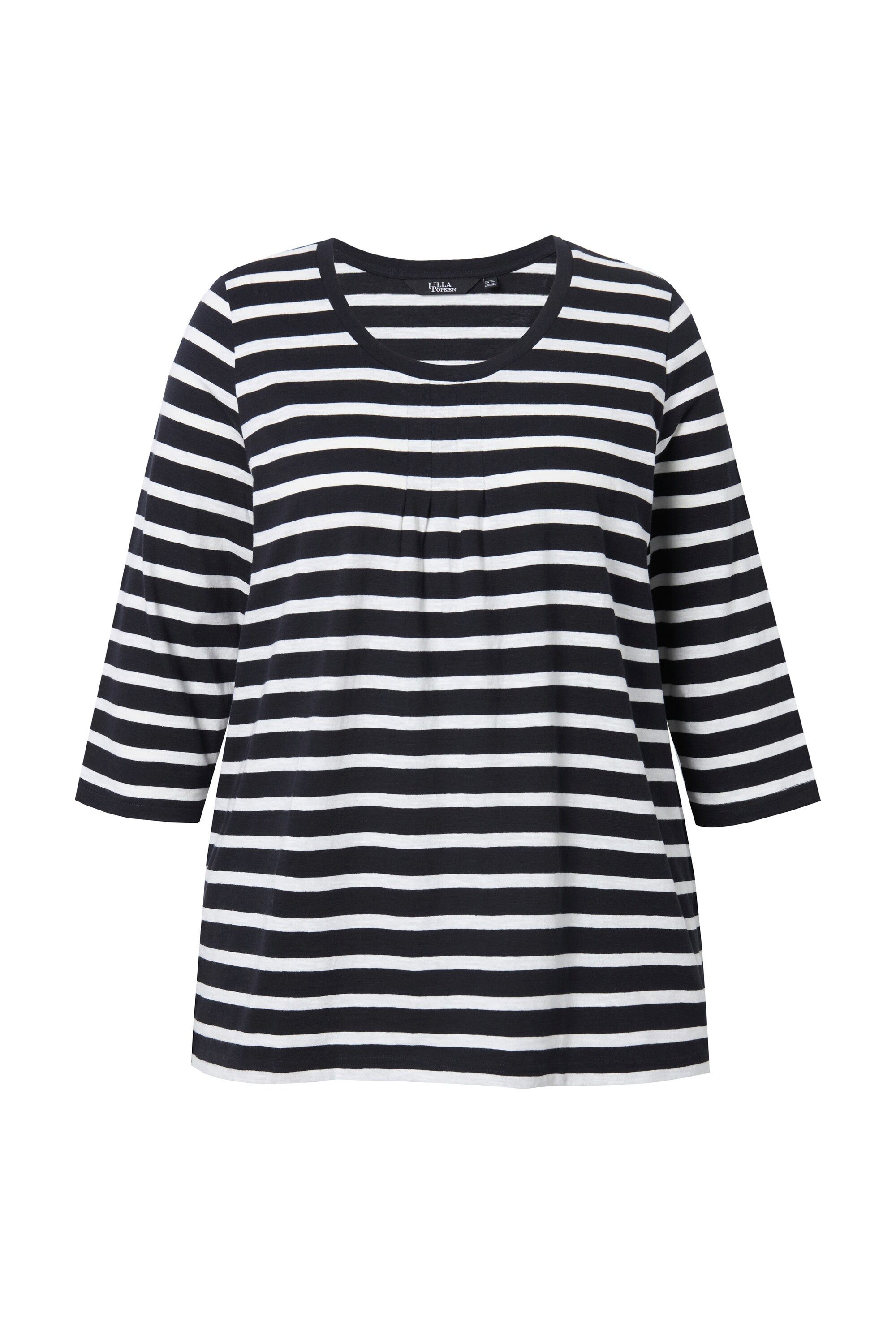 Ulla Popken T-Shirt Shirt Ringel A-Linie günstig online kaufen
