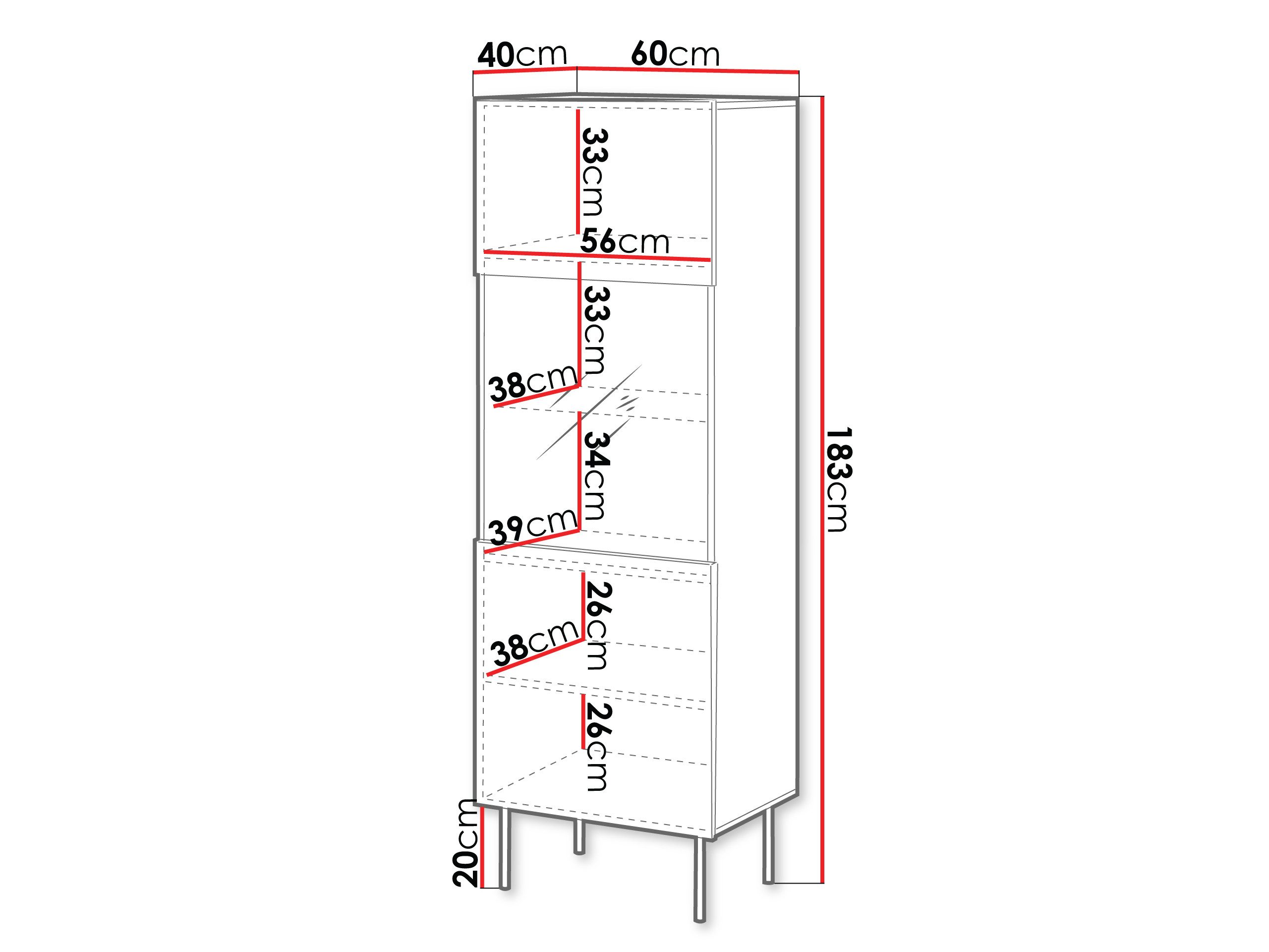 MIRJAN24 Vitrine Tacos (mit Drehtür) Schwarze Stahlfüße, Gehärtetes Glas 4 mm – Bild 4 von 5