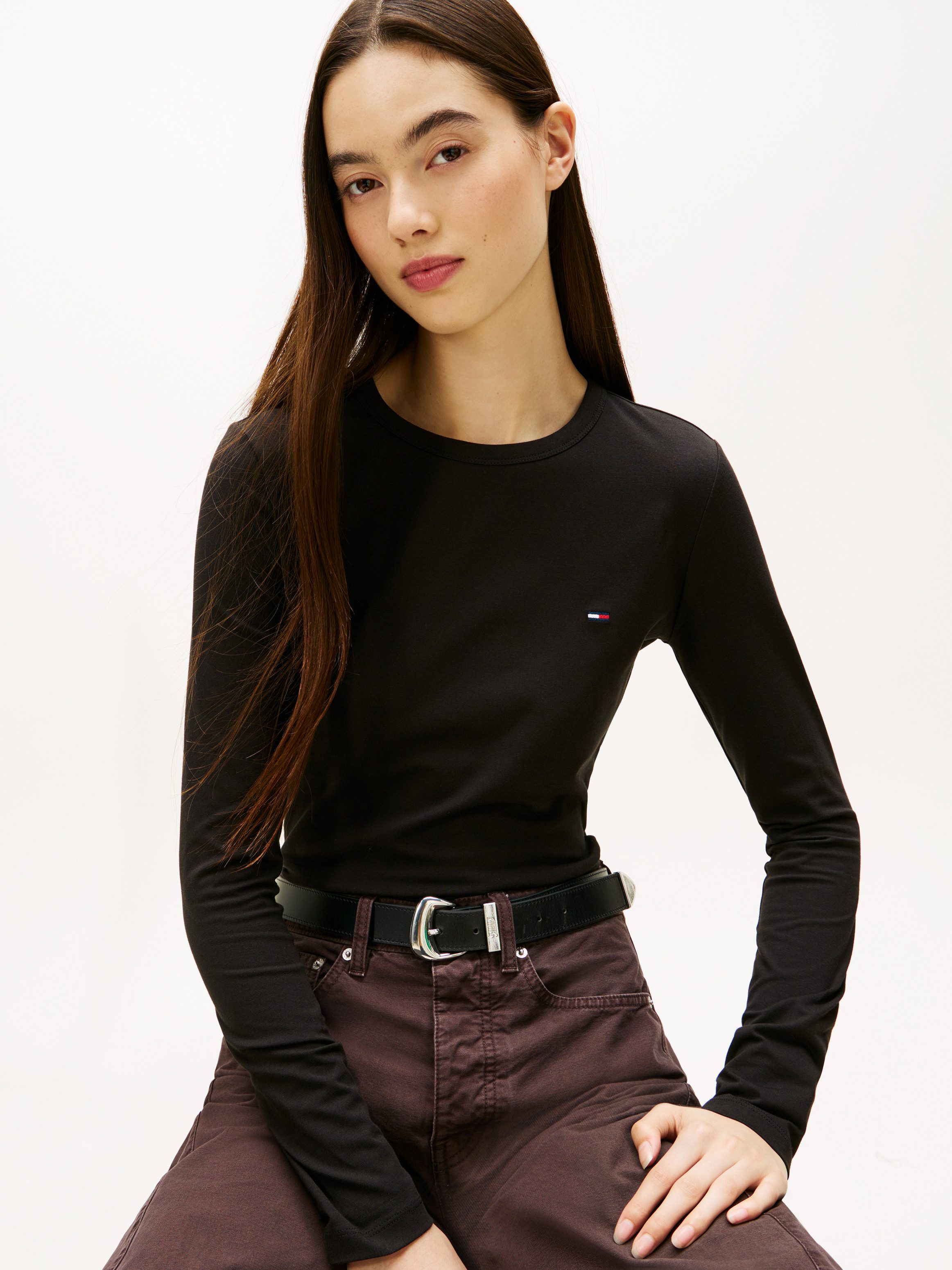 Tommy Jeans Langarmshirt TJW SLIM JERSEY LS TEE günstig online kaufen