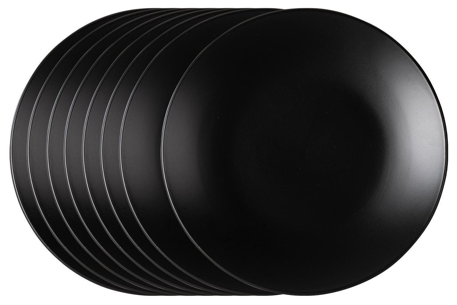 HIT Trading Dessertteller Dessertteller GASPARO, Schwarz matt, Ø 21 cm, (8 St)