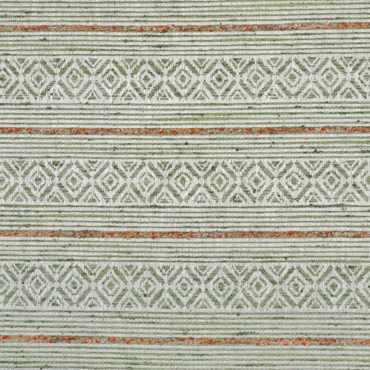 Stofferia Stoff Polsterstoff Jacquard Streifen Andes Grün, Breite 139 cm, Meterware