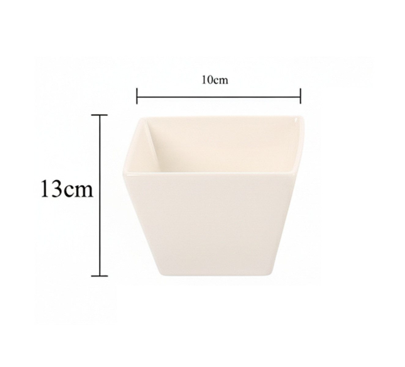 Cheffinger Snackschale Bambus Set 4-tlg. - Servierplatte für Dips, Snacks & Fingerfood, Bambus, Keramik, (4-tlg)