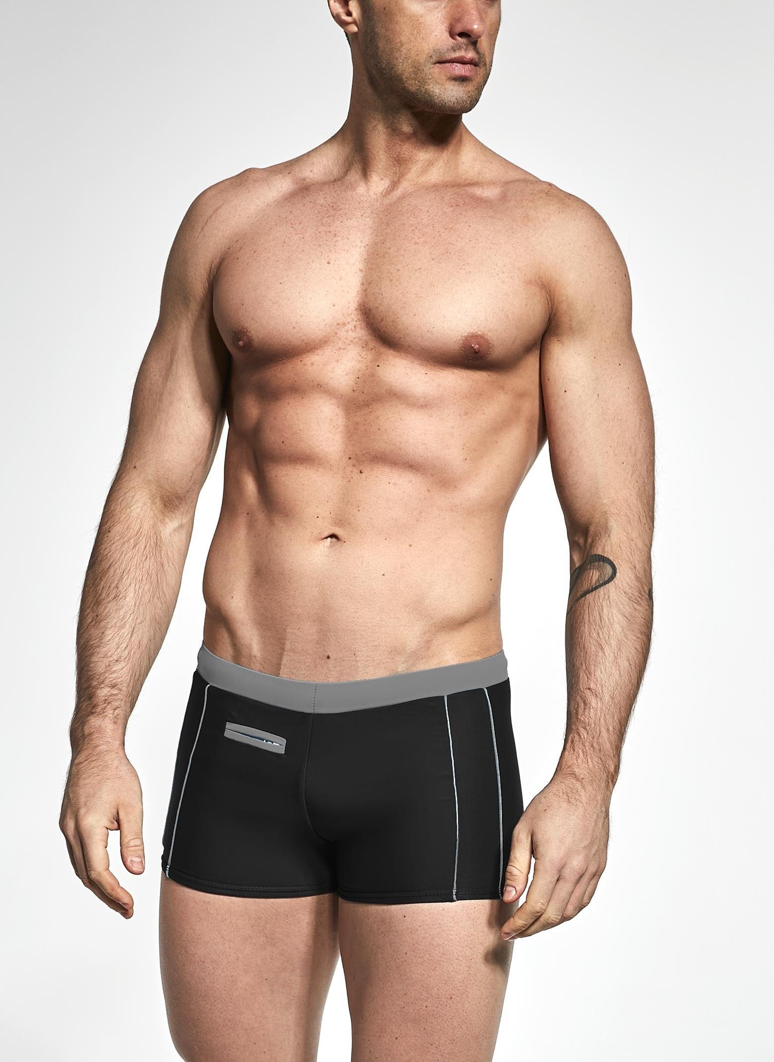 Aquarti Badehose Aquarti Herren Badehose Kurz mit Kontrastpaspel günstig online kaufen