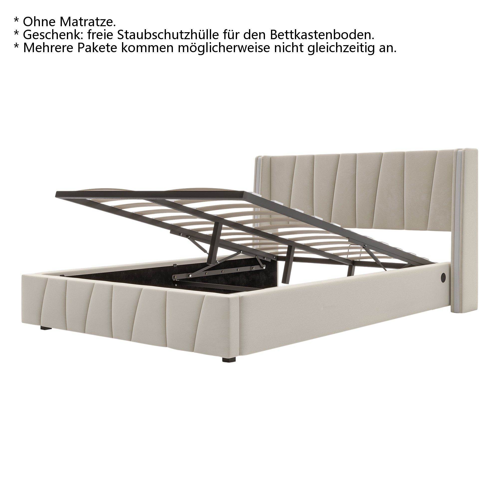 LVHOM Boxbett 140x200cm/160x200cm Trapez-Muster, Einzigartigen Design Bettg günstig online kaufen