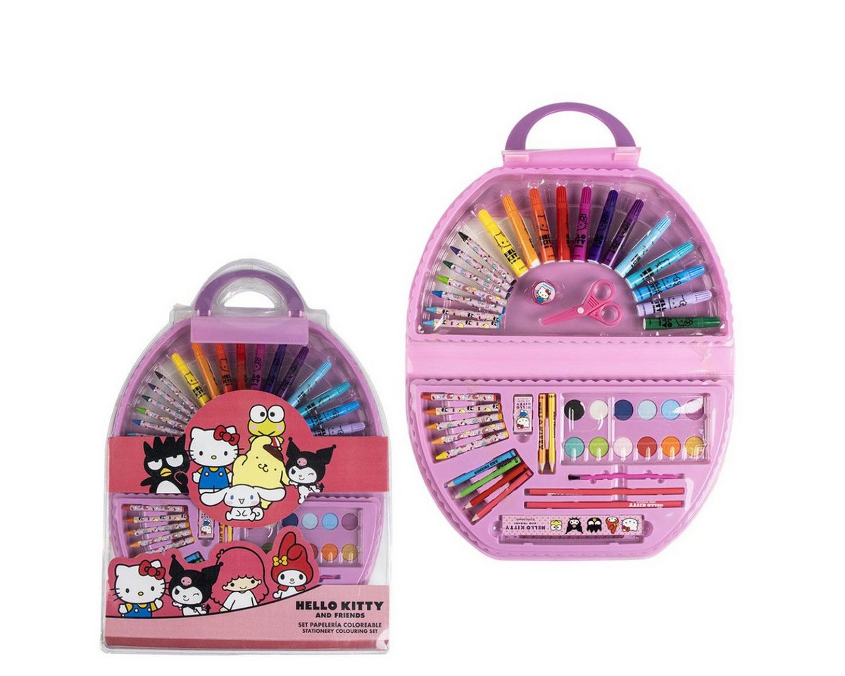Cerda Kreativset Hello Kitty Ausmal- und Schreibset – Kreatives 50-teiliges Malset, (Mal- und Zeichen-Set für Kinder, Schreib- und Malset mit 50 Teilen)