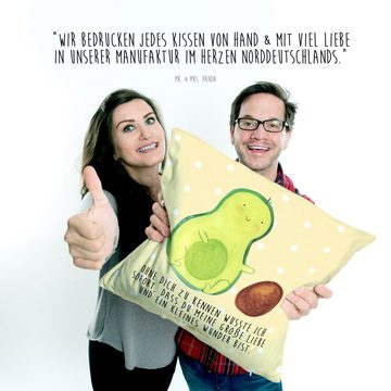 Mr. & Mrs. Panda Dekokissen Avocado rollt Kern - Gelb Pastell - Geschenk, Baby, schwanger, Schwan