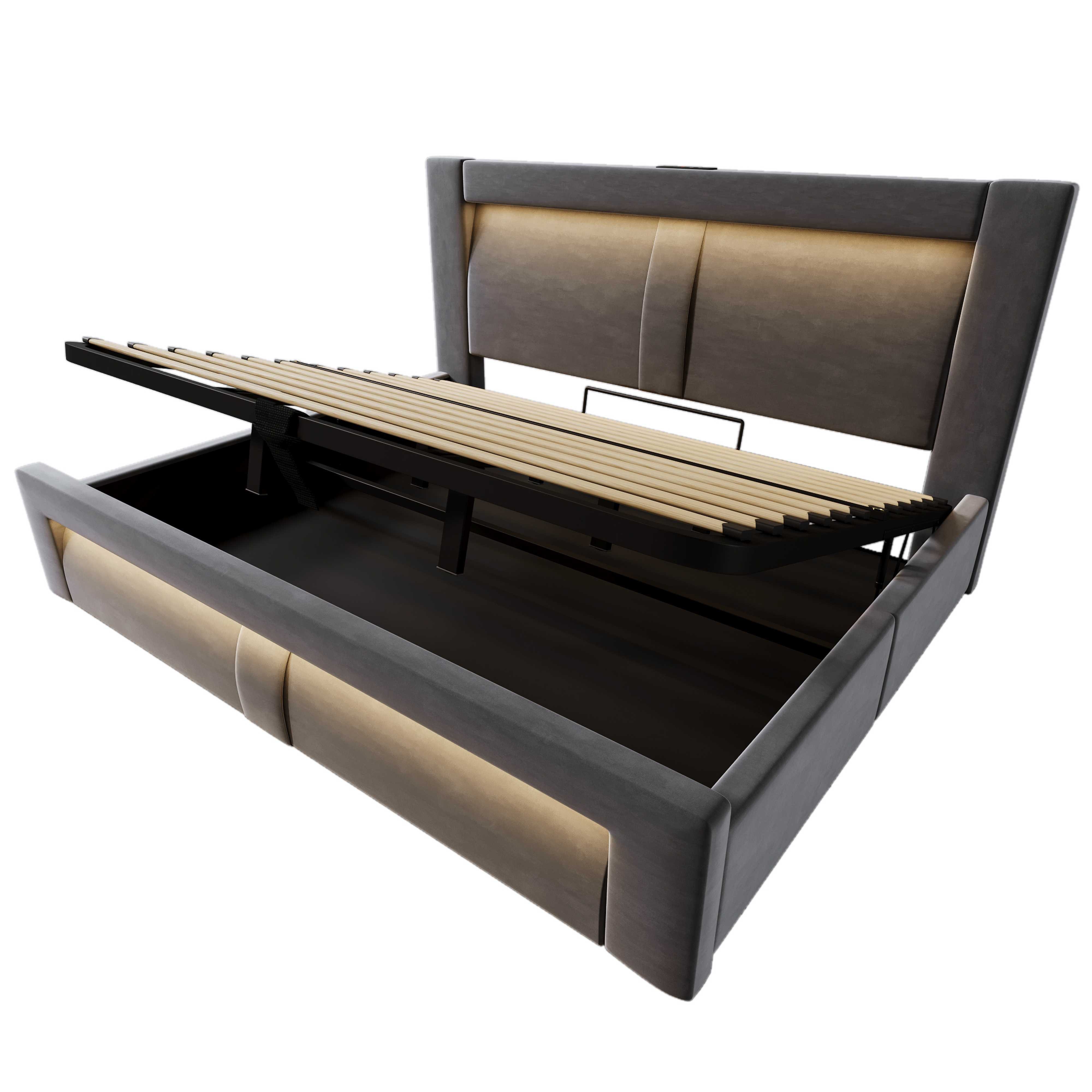 BlingBin Stauraumbett Einzelbett Doppelbett hydraulisches Bett (modern Pols günstig online kaufen