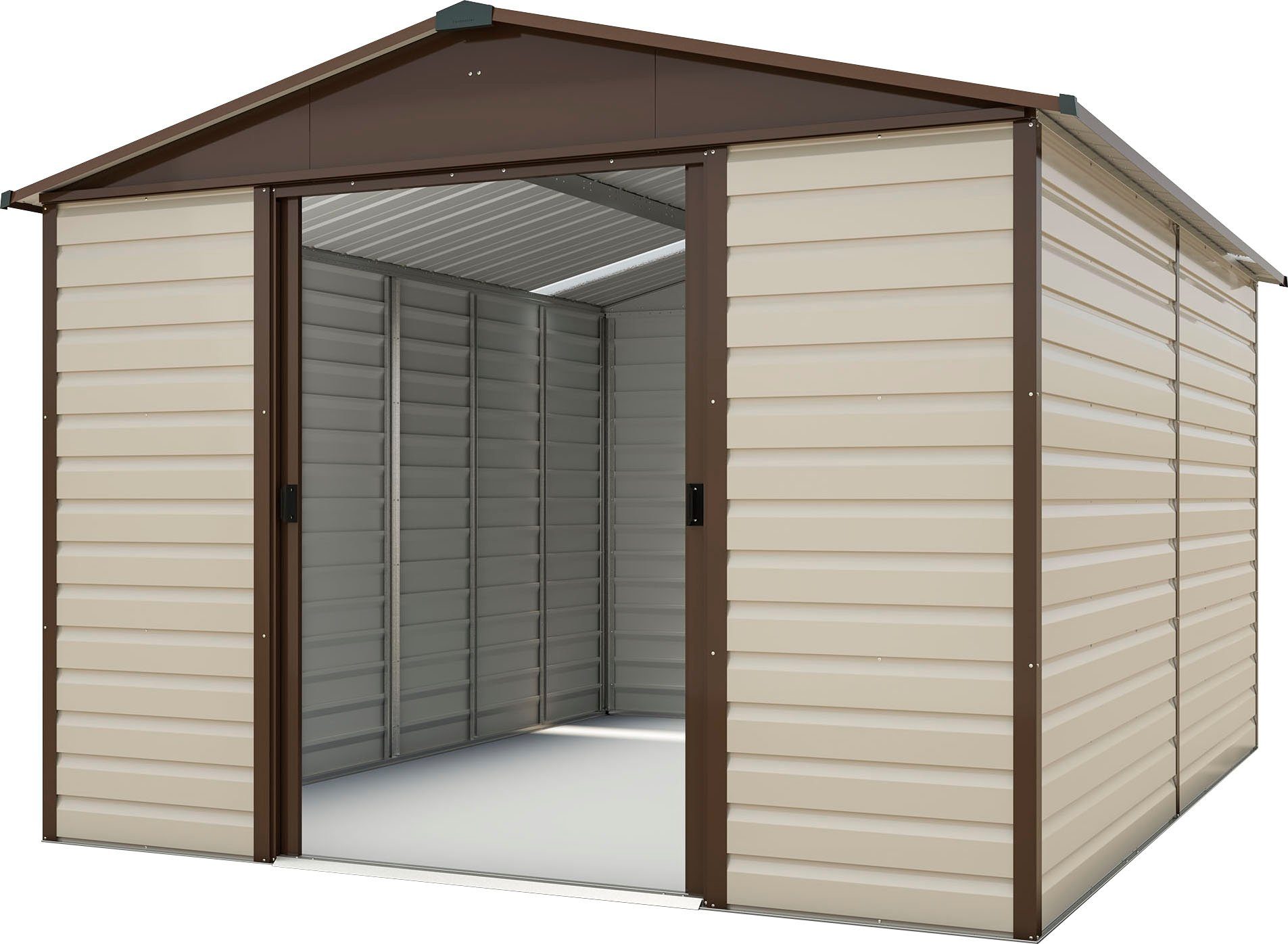 YARDMASTER Gerätehaus Brandenburg 1012, BxT: 303x376 cm, Metall