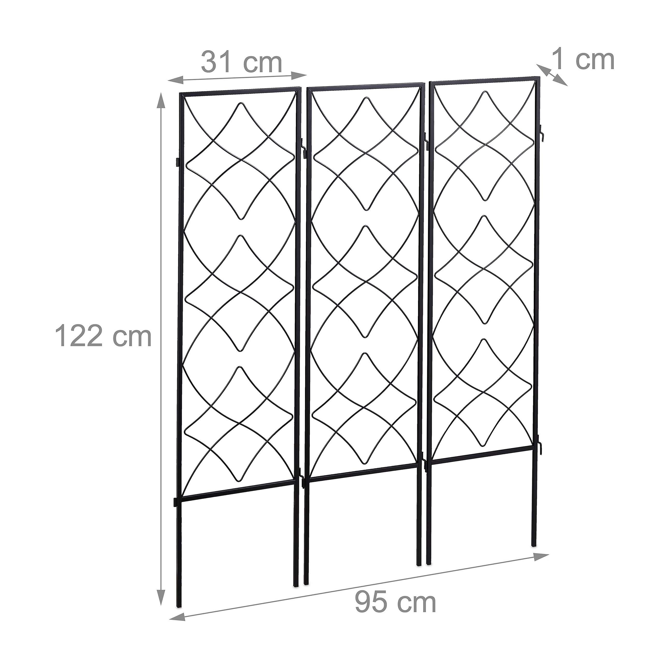relaxdays Rankgitter Metall im 3er Set, 3 St. – Bild 4 von 5